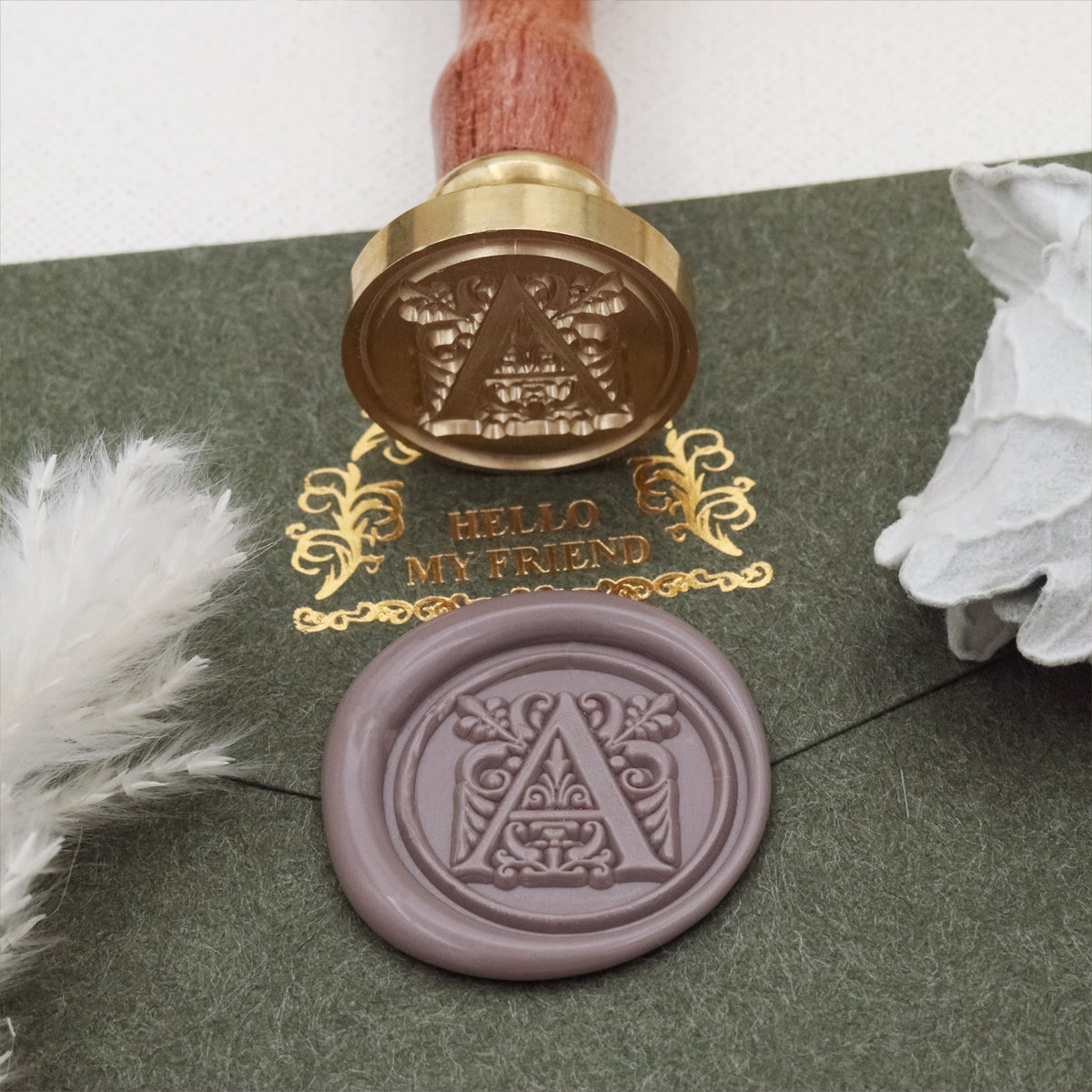 Stamprints Vintage Pattern Alphabets Wax Seal Stamp 1