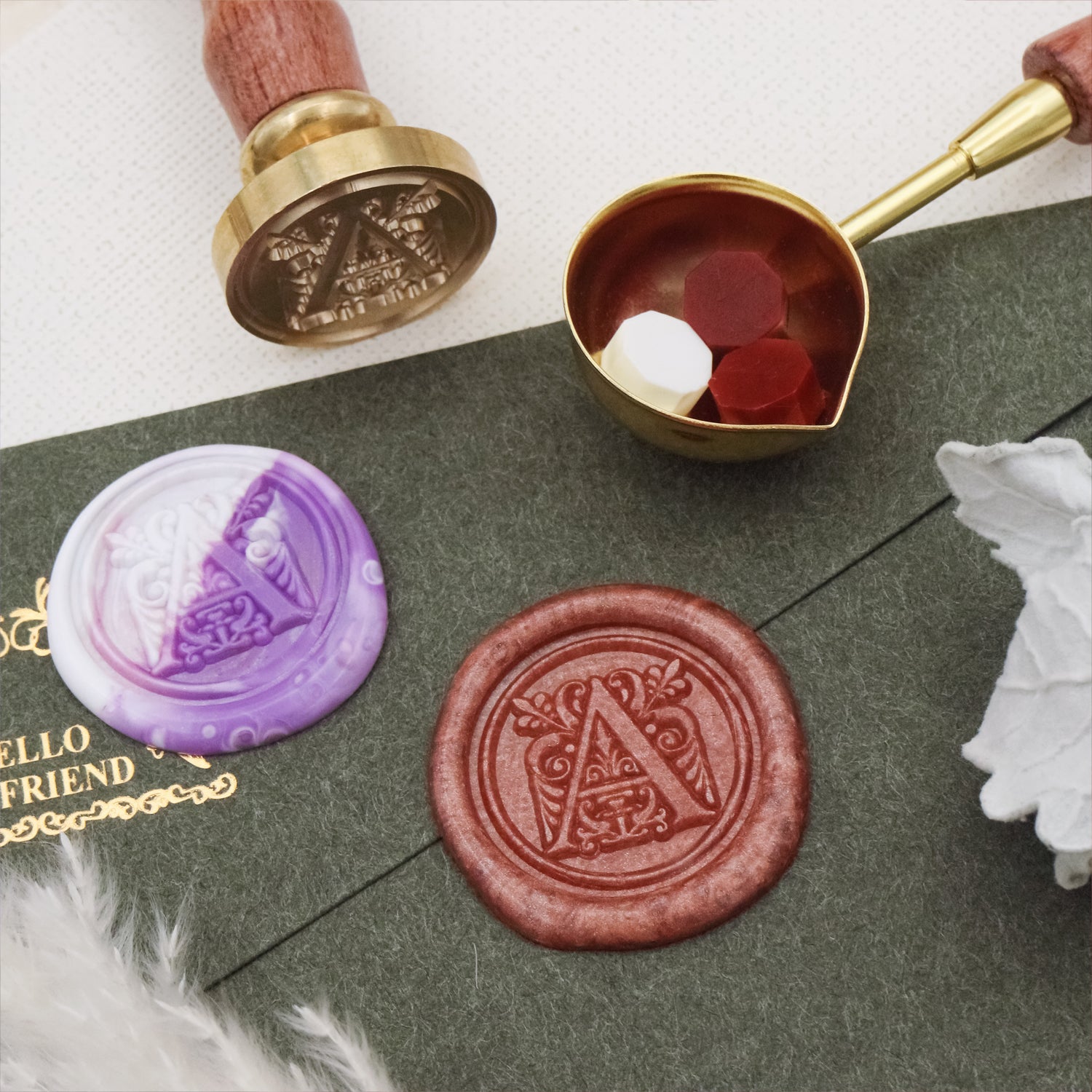 Stamprints Vintage Pattern Alphabets Wax Seal Stamp 4