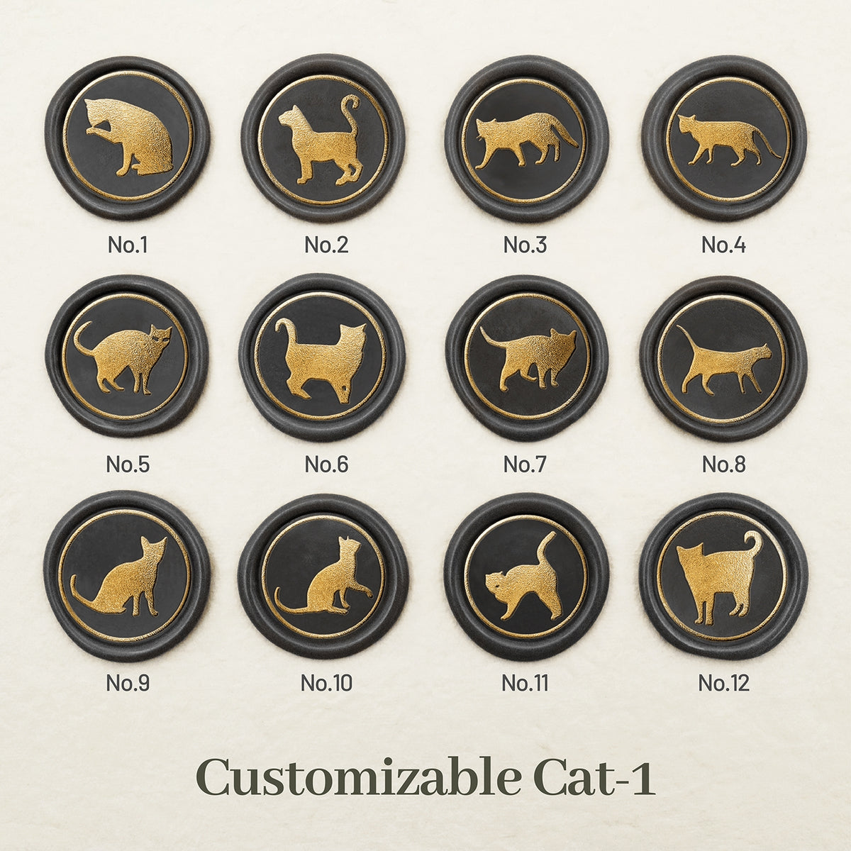 Stamprints Cat Wax Seal Stamp Color 1