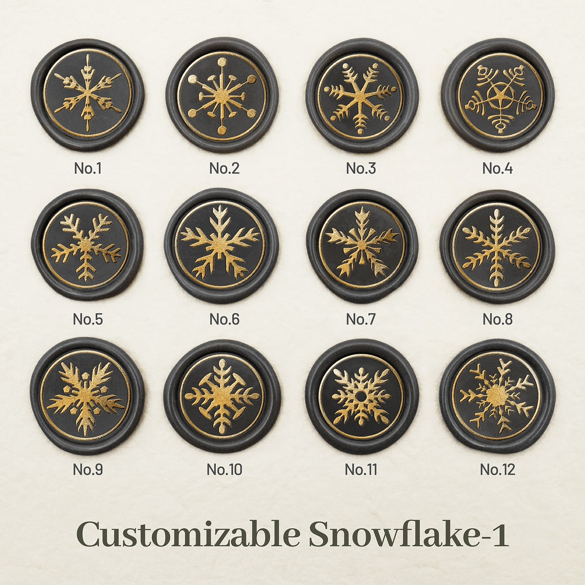 Stamprints Schneeflocken-Wachssiegel-Stempel Farbe 1