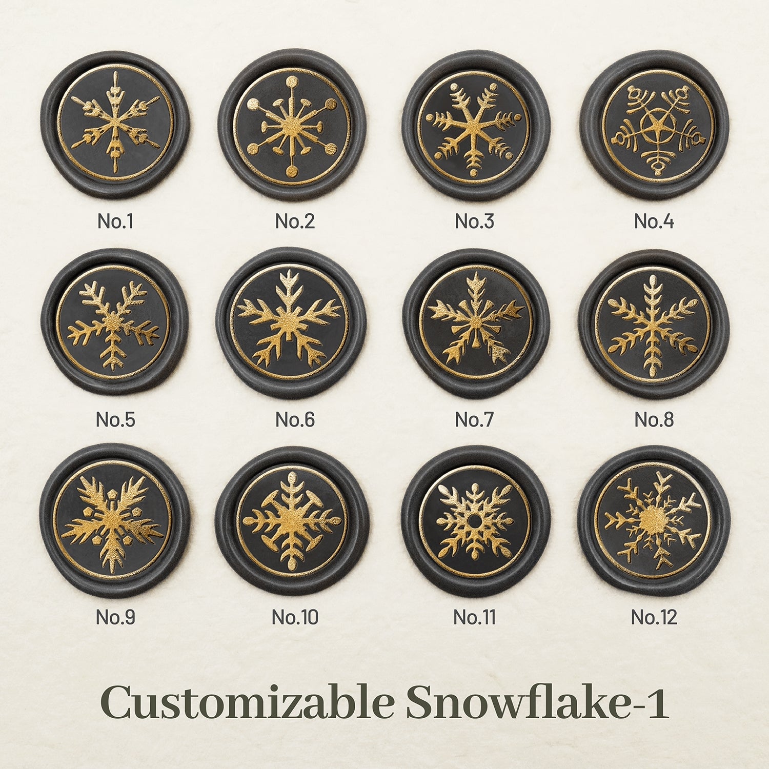 Stamprints Schneeflocken-Wachssiegel-Stempel Farbe 1