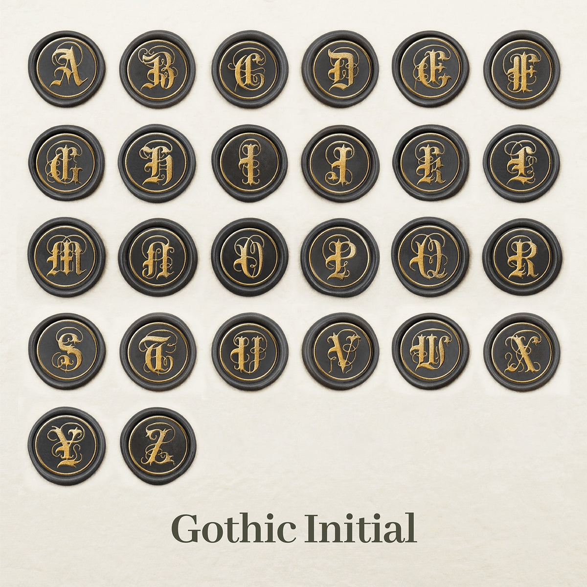 Stamprints Gothic Initial Wax Seal Stamp color