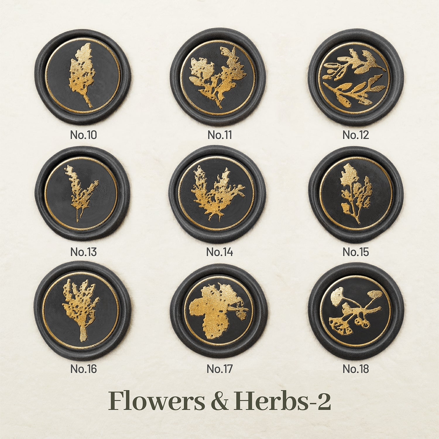 Stamprints Blumen Kräuter Siegelwachs Stempel Design 2