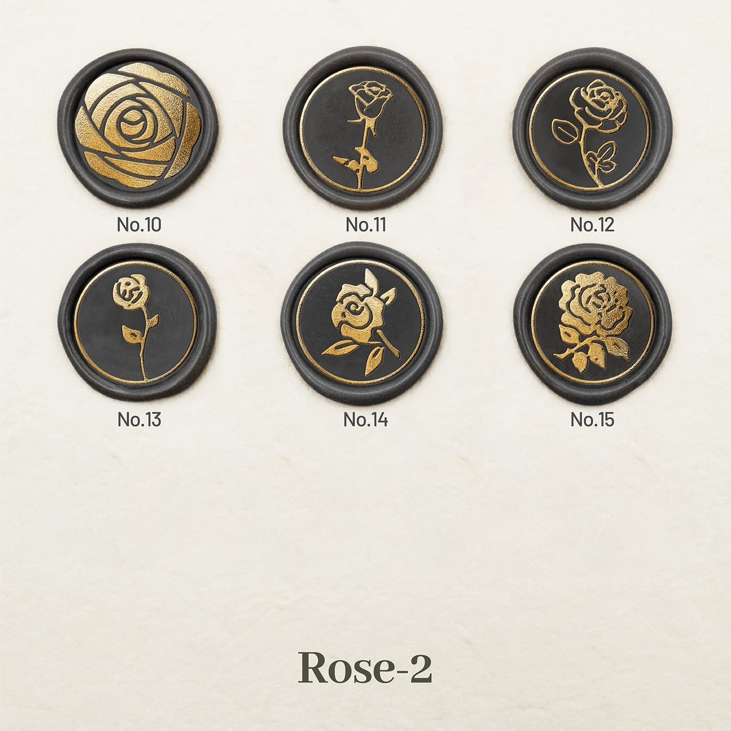 Stamprints Rosen Wachssiegel Stempel Design 2