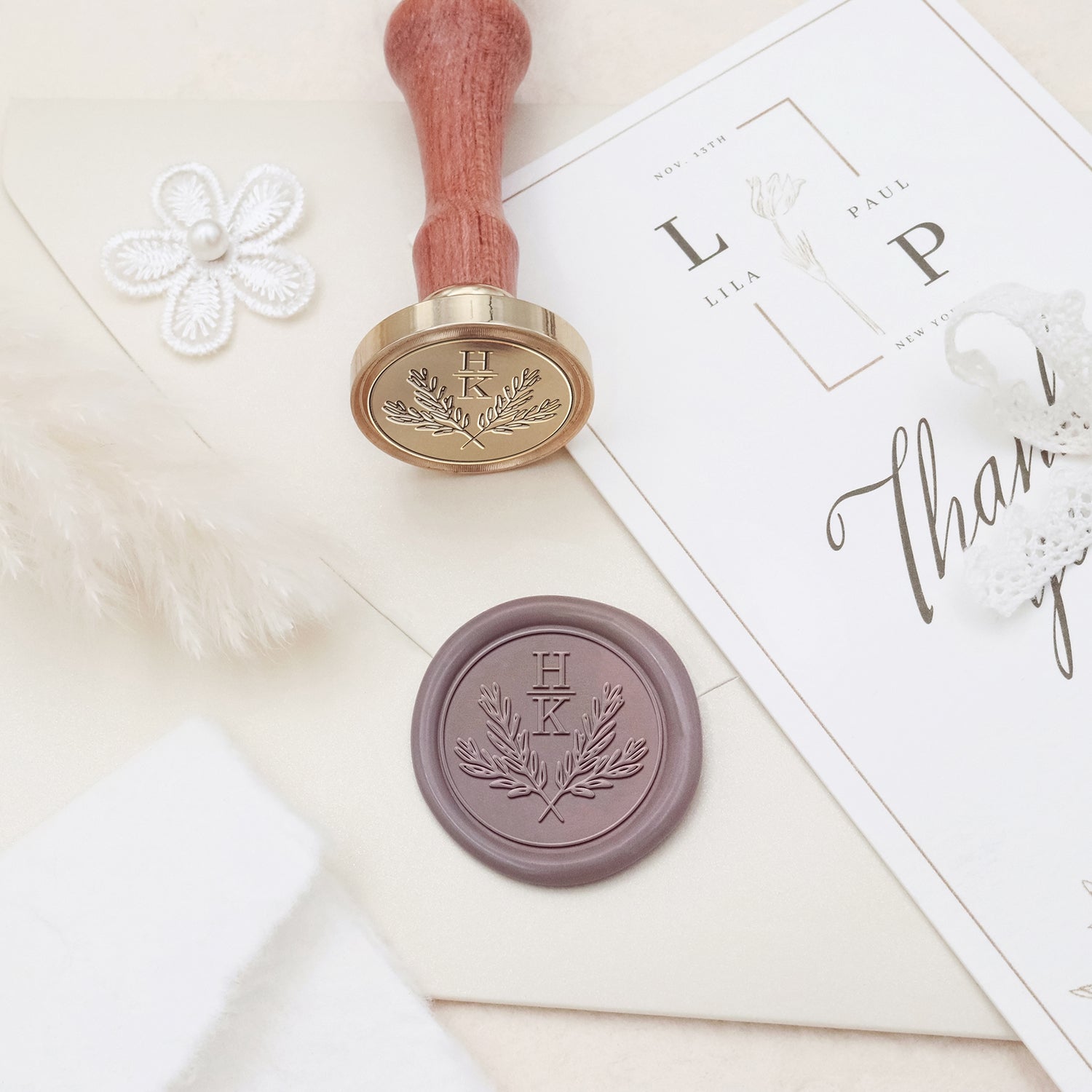 Stamprints Custom Wedding Monogram Wax Seal Stamps 3