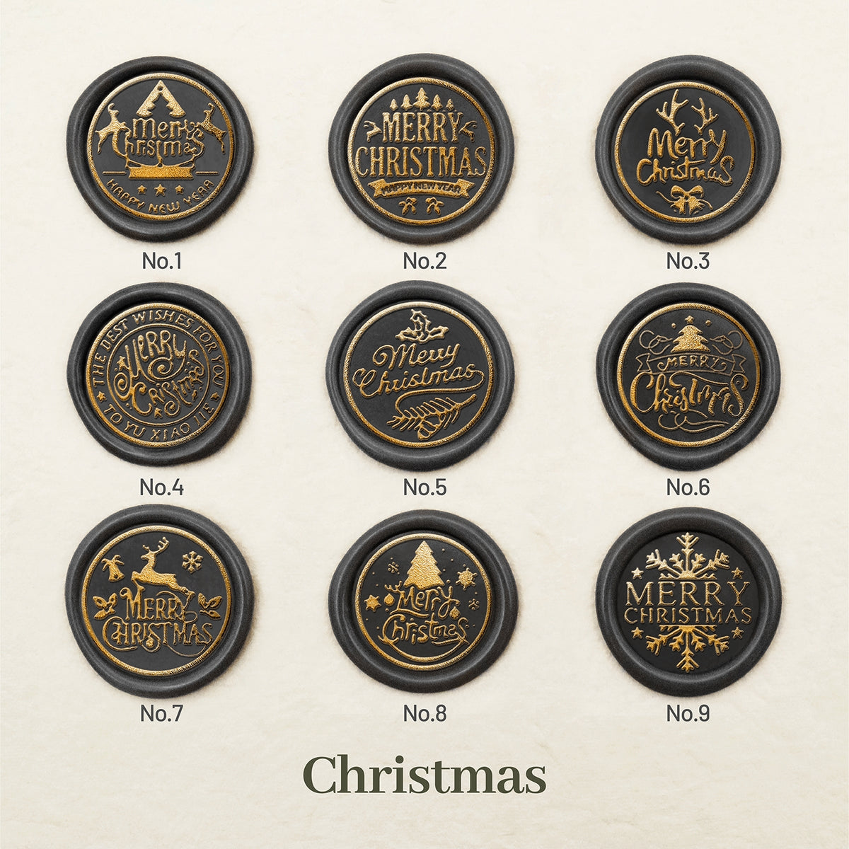 Stamprints Frohe Weihnachten Siegelwachs Siegelstempel 3
