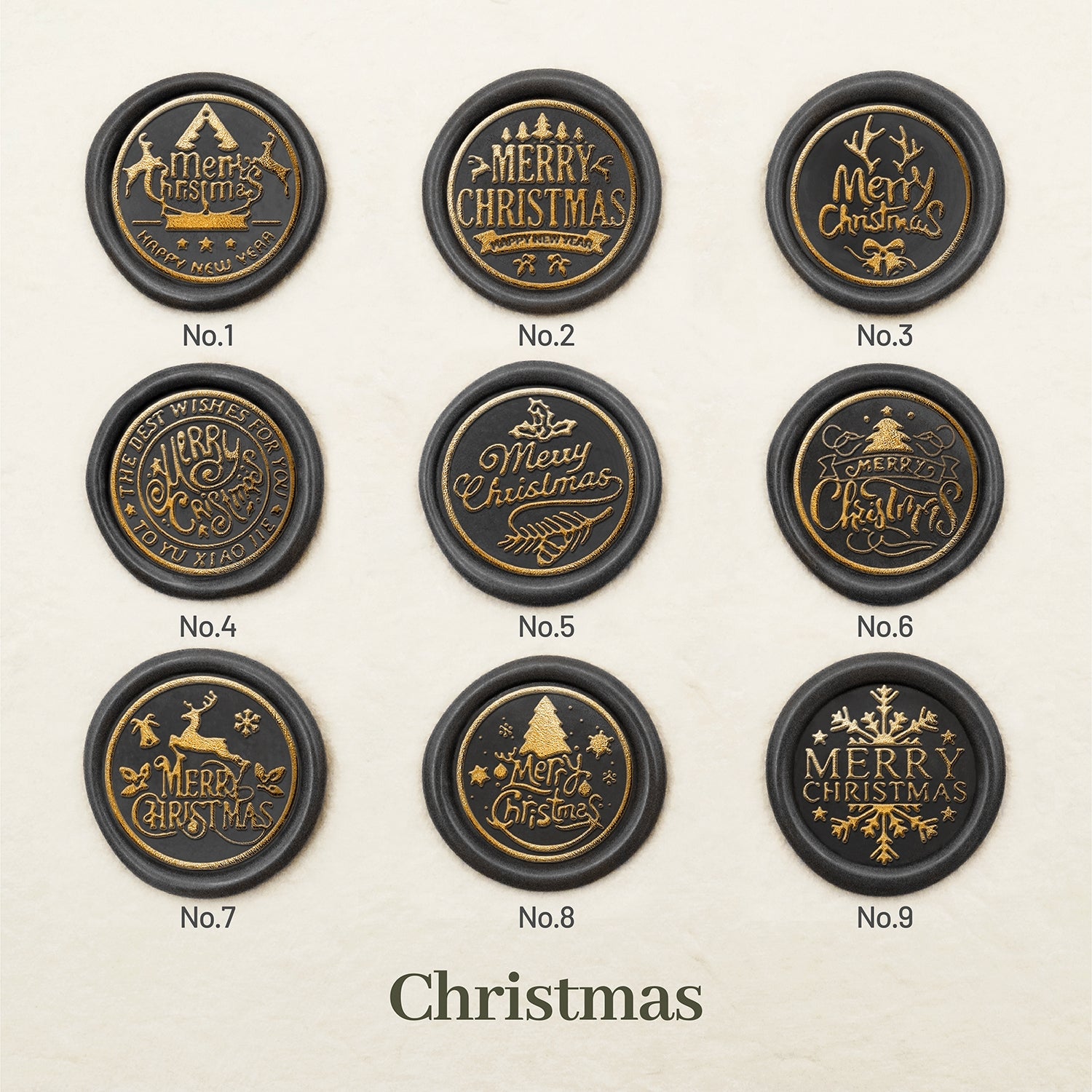 Stamprints Frohe Weihnachten Siegelwachs Siegelstempel 3