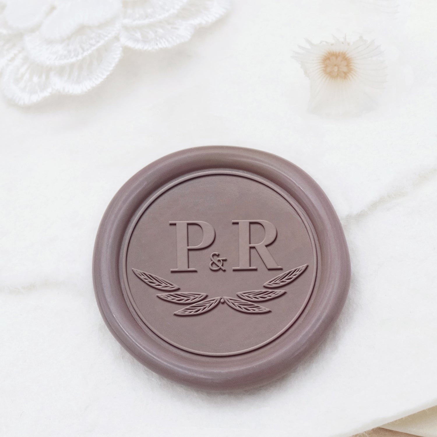 Stamprints Personalisiert Hochzeit Monogramm Siegelwachs Siegelstempel Stempel 1