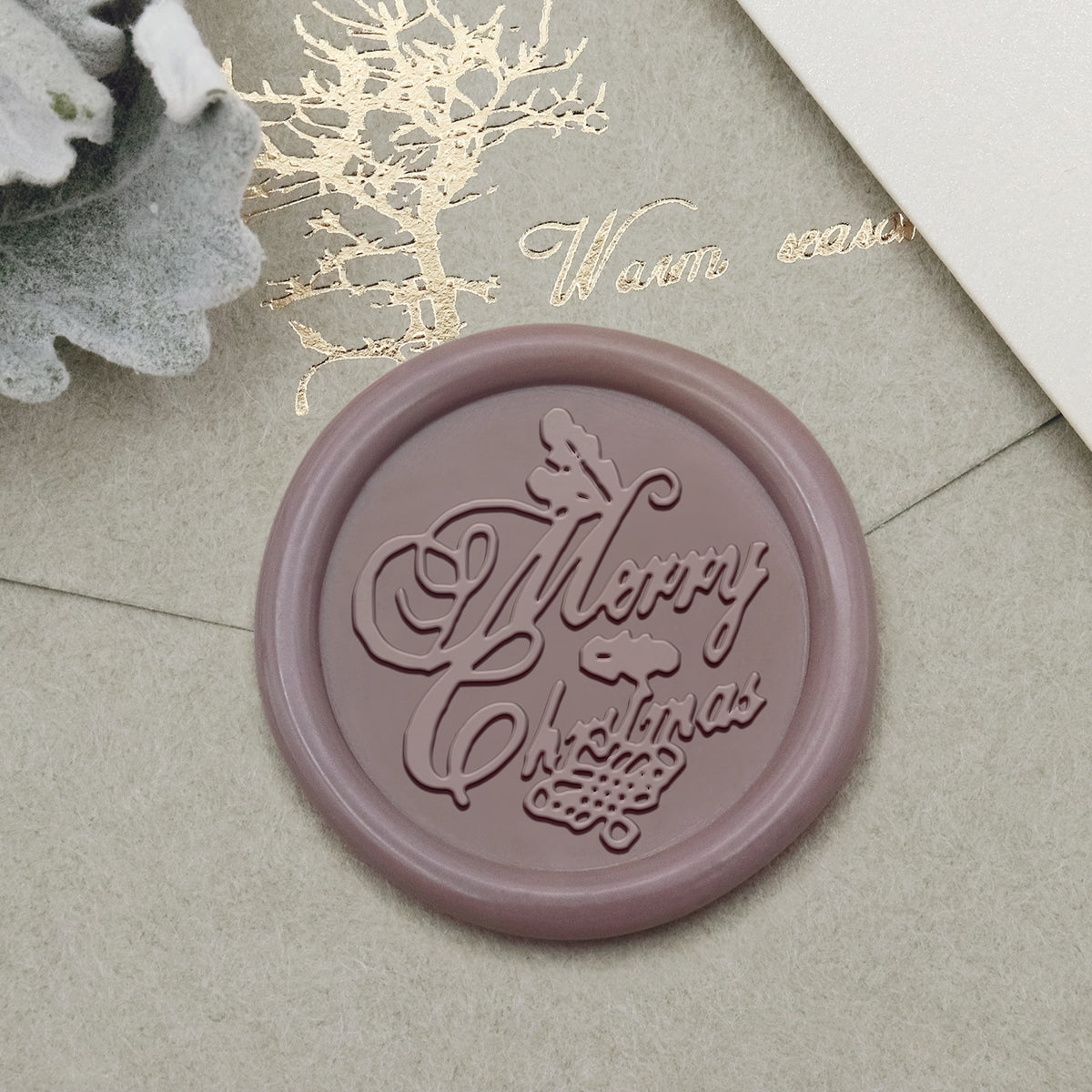 Stamprints Grußkarten-Siegelwachs-Stempel - Fröhliche Weihnachten 1