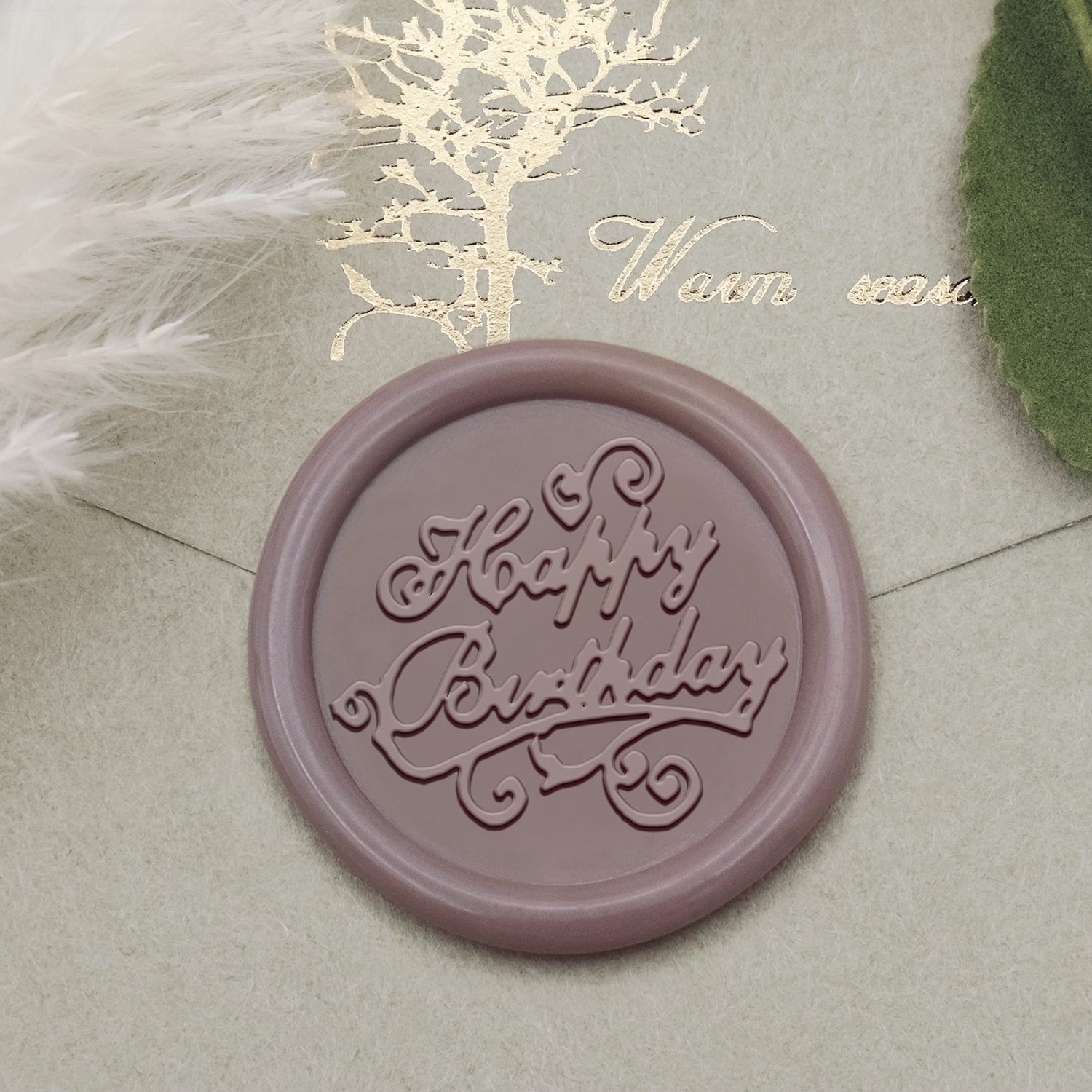 Stamprints Gruß Siegelwachs Siegelstempel - Alles Gute zum Geburtstag 1