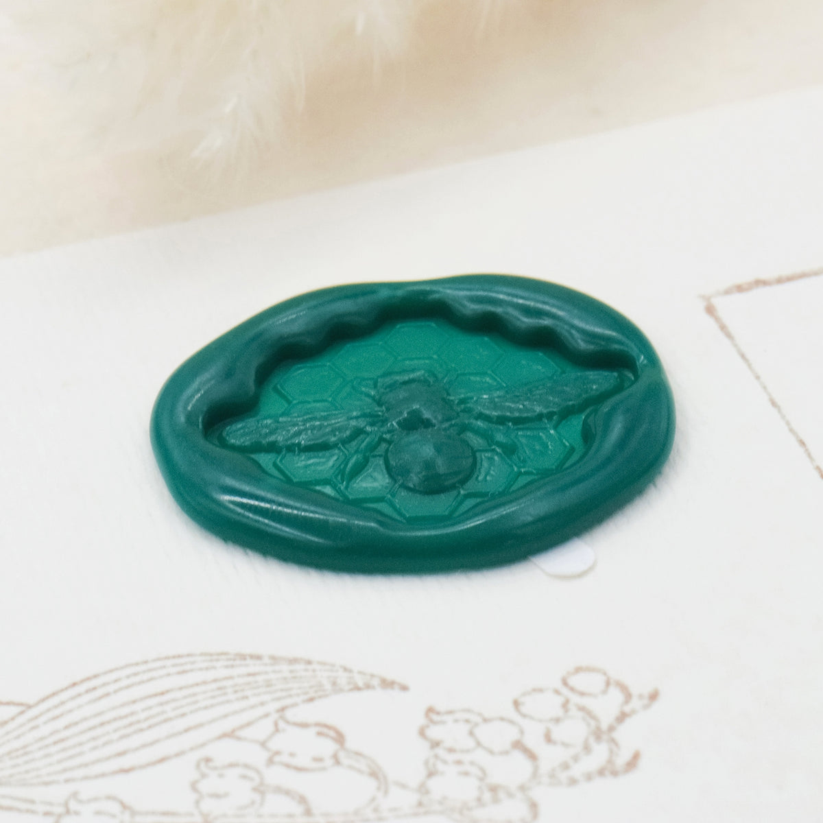 Stamprints 3D Reliefprägung Biene selbstklebend Siegelwachs Siegelstempel Sticker 4