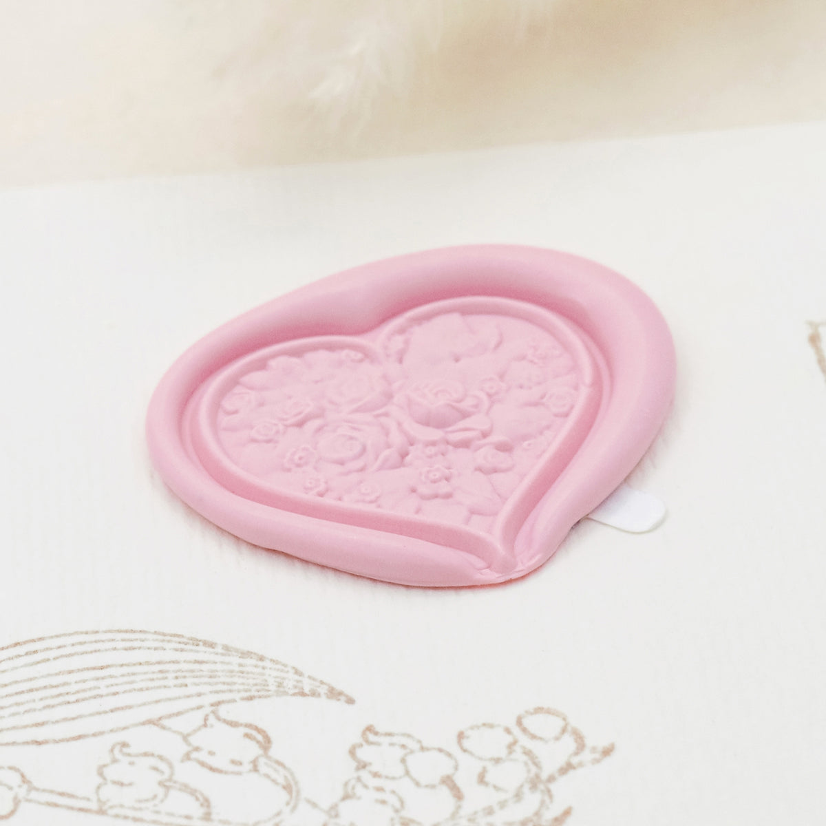 Stamprints 3D Reliefprägung herzförmige selbstklebend Siegelwachs Siegelstempel Sticker 4