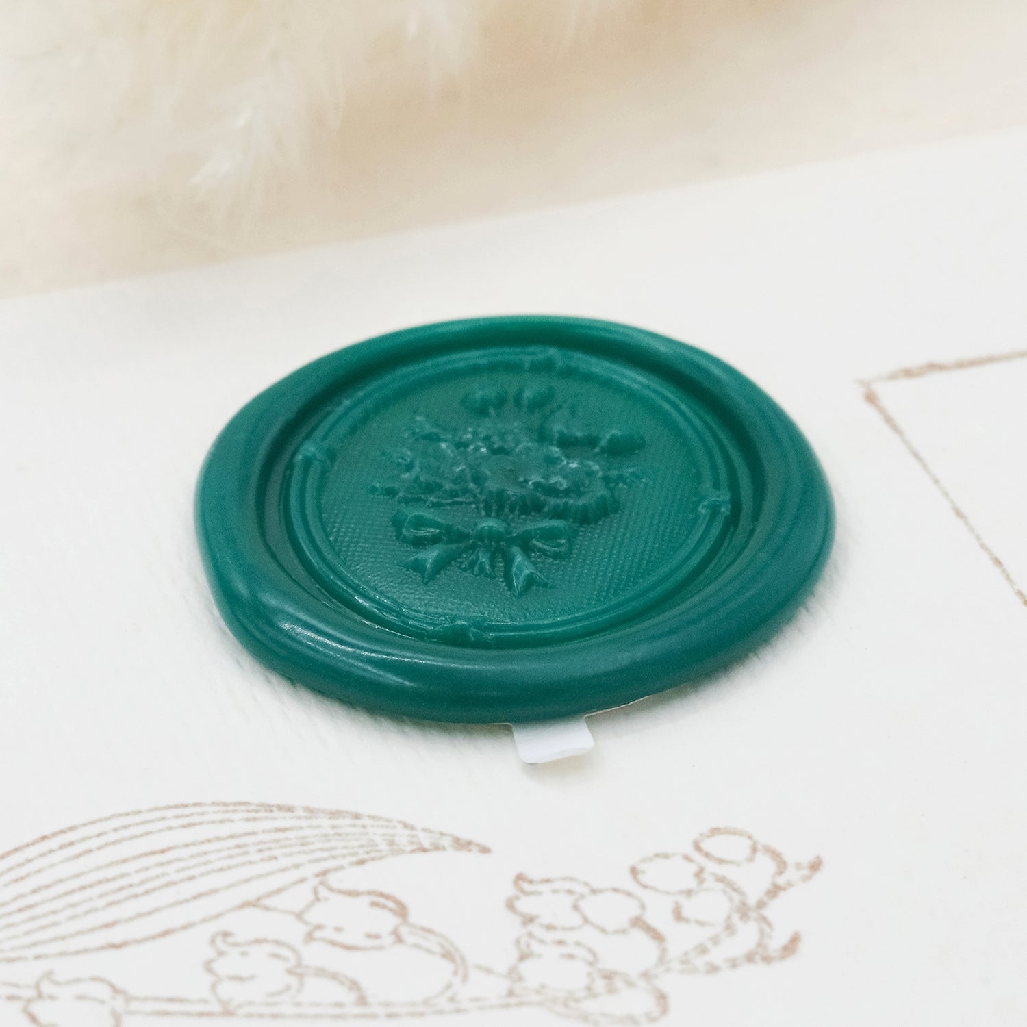 Stamprints 3D Reliefprägung Bouquet selbstklebend Siegelwachs Siegelstempel Sticker 4