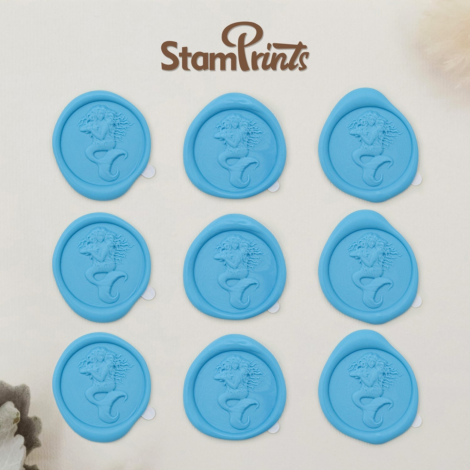 Stamprints 3D Reliefprägung Poseidon selbstklebend Siegelwachs Siegelstempel Sticker 2