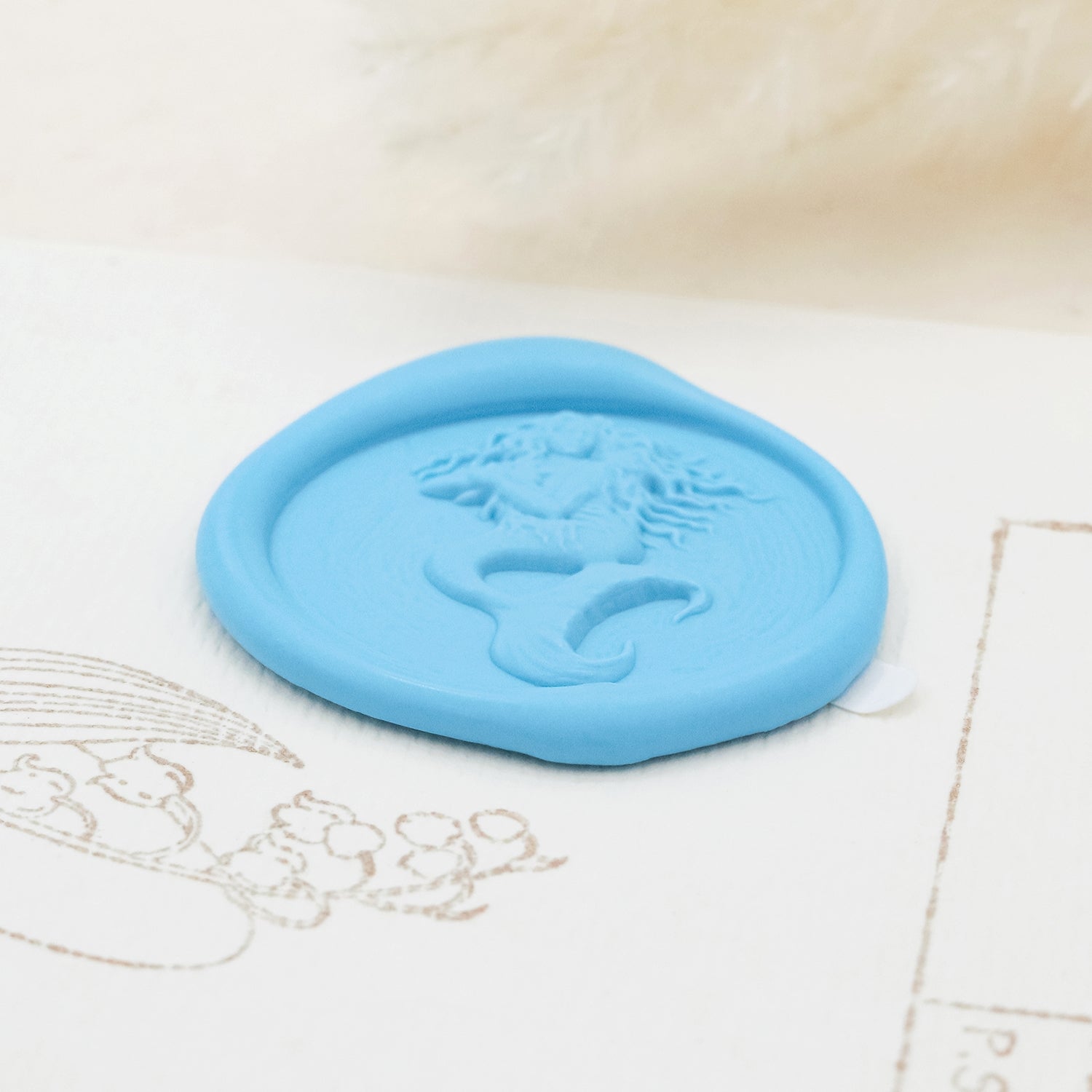 Stamprints 3D Reliefprägung Poseidon Selbstklebend Siegelwachs Siegelstempel Sticker 4
