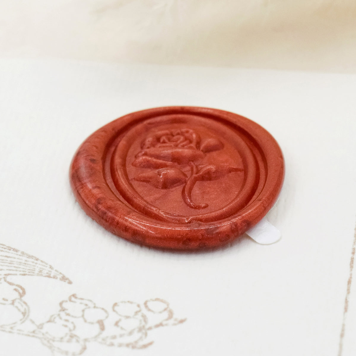 Stamprints 3D Reliefprägung Rose selbstklebend Siegelwachs Sticker 4