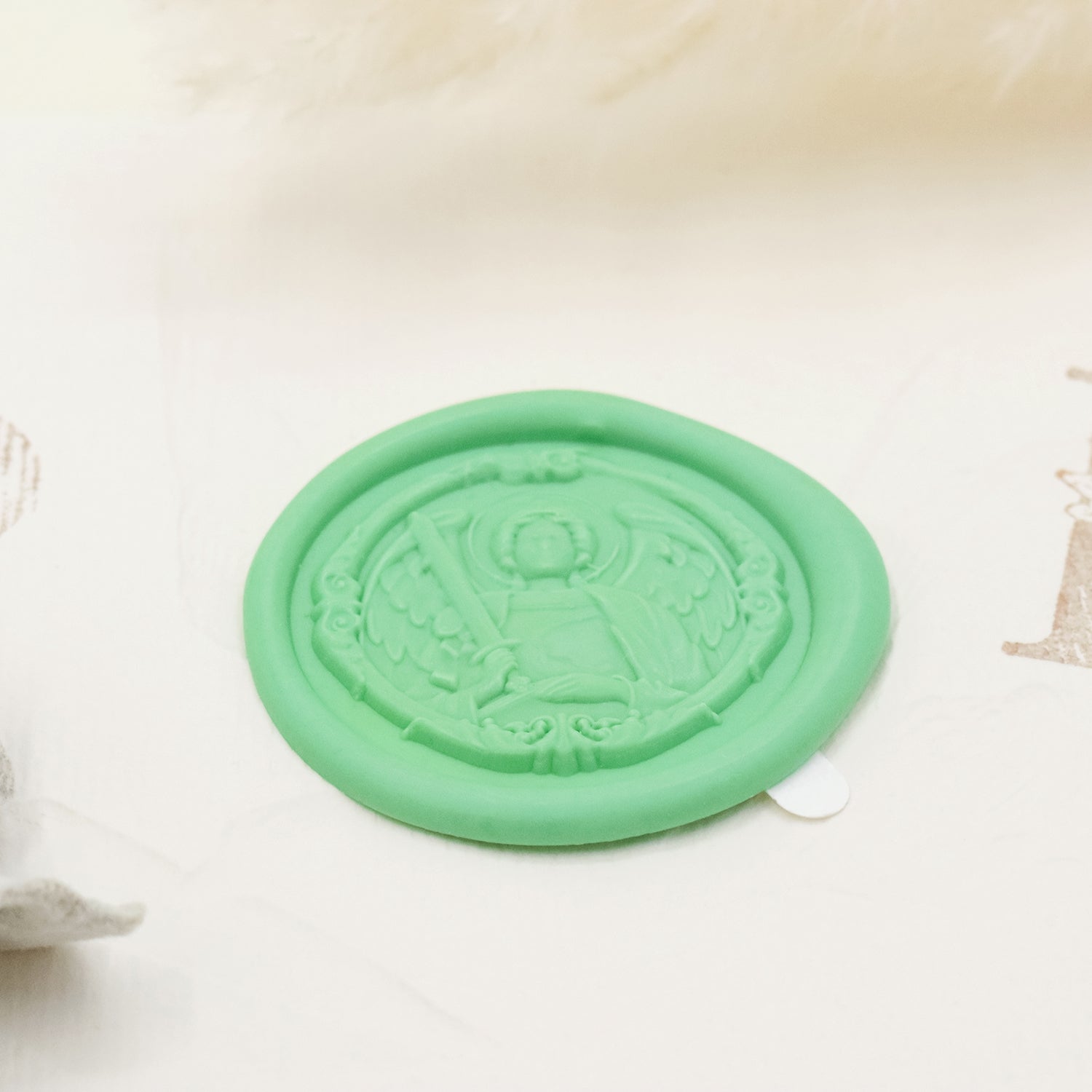 Stamprints 3D Reliefprägung Erzengel Michael Selbstklebende Siegelwachs Siegelstempel Sticker 3Stamprints Selbstklebende Siegelwachs Siegelstempel Sticker Farbe 4