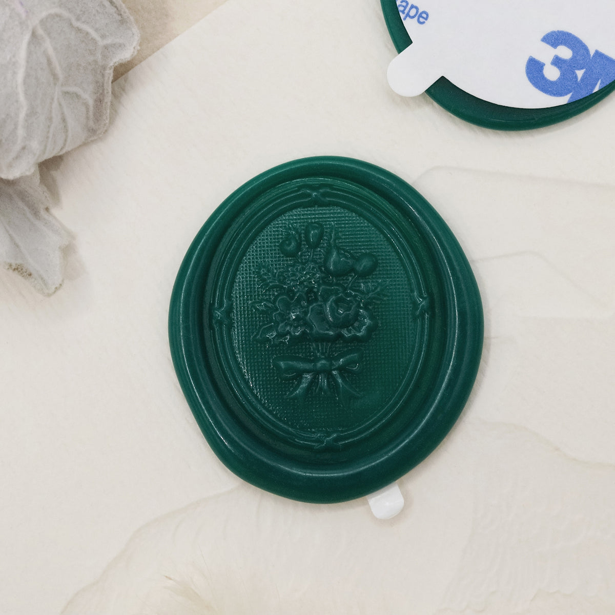Stamprints 3D Reliefprägung Bouquet selbstklebend Siegelwachs Siegelstempel Sticker 1