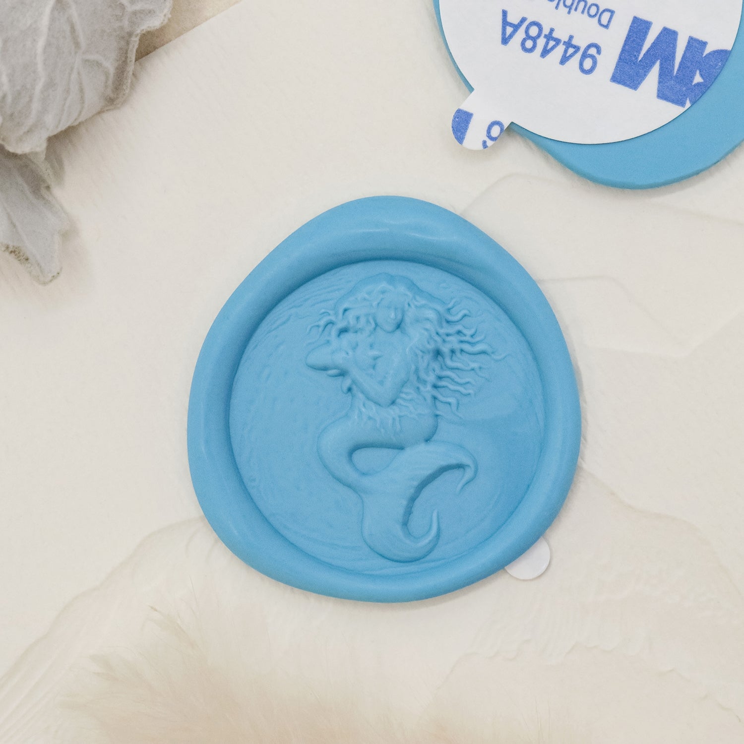 Stamprints 3D Reliefprägung Poseidon selbstklebend Siegelwachs Siegelstempel Sticker 1