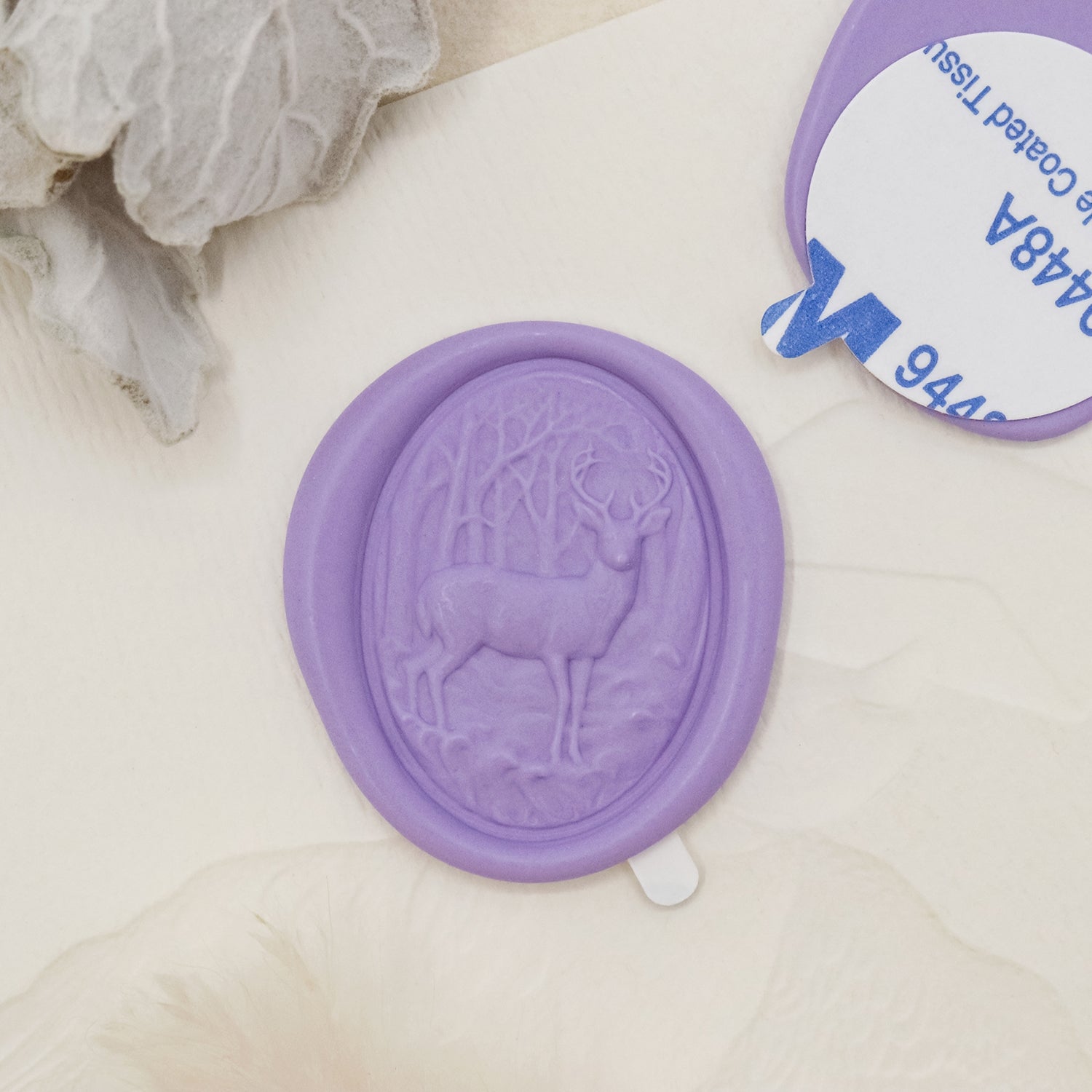 Stamprints 3D Reliefprägung Elch Selbstklebend Siegelwachs Siegelstempel Sticker 1
