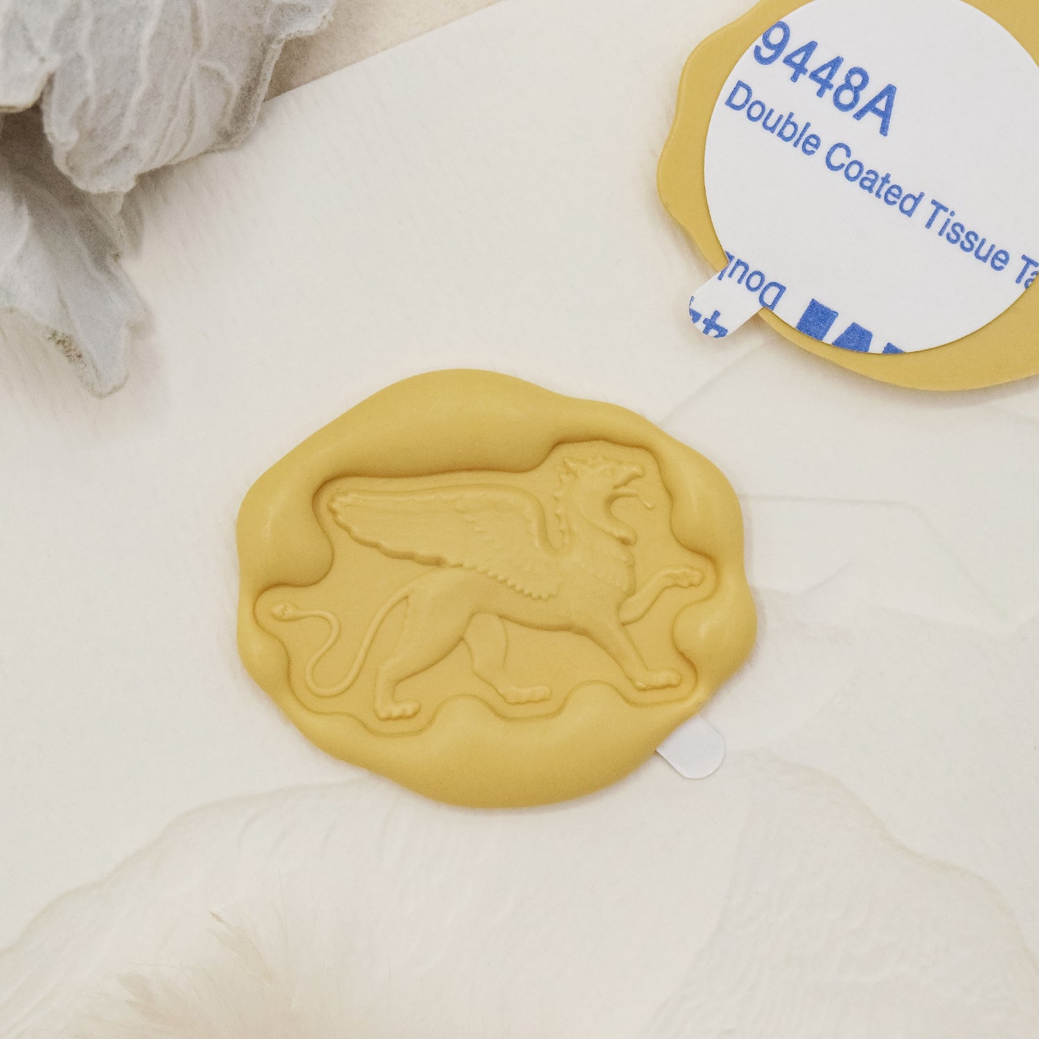 Stamprints 3D Reliefprägung Greif Selbstklebend Siegelwachs Siegelstempel Sticker 1