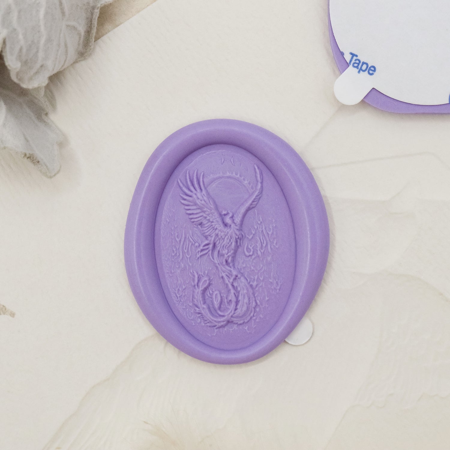 Stamprints 3D Reliefprägung Phönix selbstklebend Siegelwachs Sticker 1