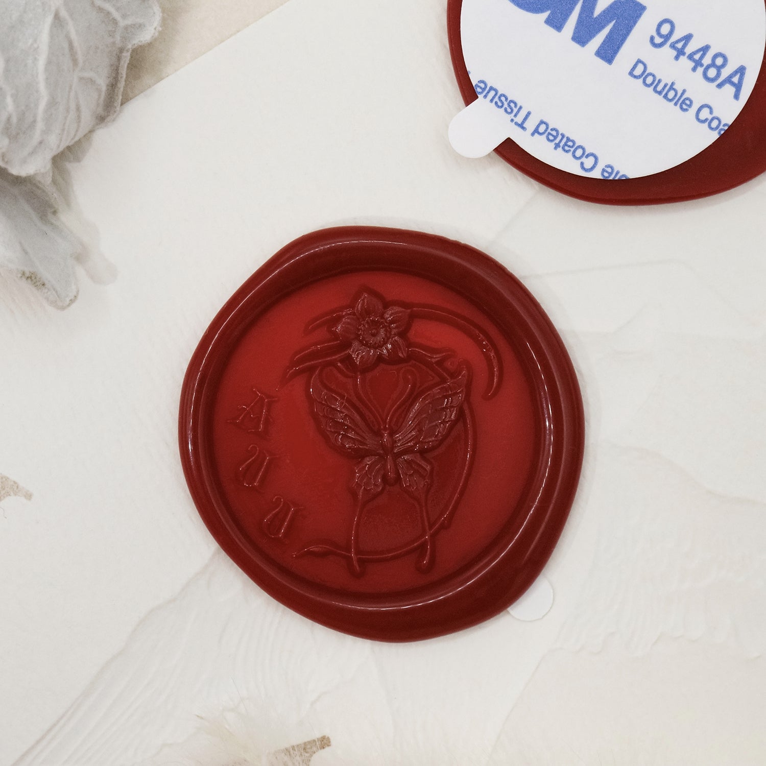 Stamprints 3D Relief Schmetterling Selbstklebende Wachssiegel Aufkleber 1