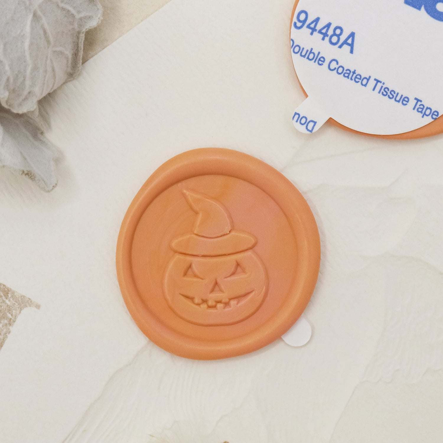 Stamprints 3D Reliefprägung Kürbis selbstklebend Siegelwachs Siegelstempel Sticker 1