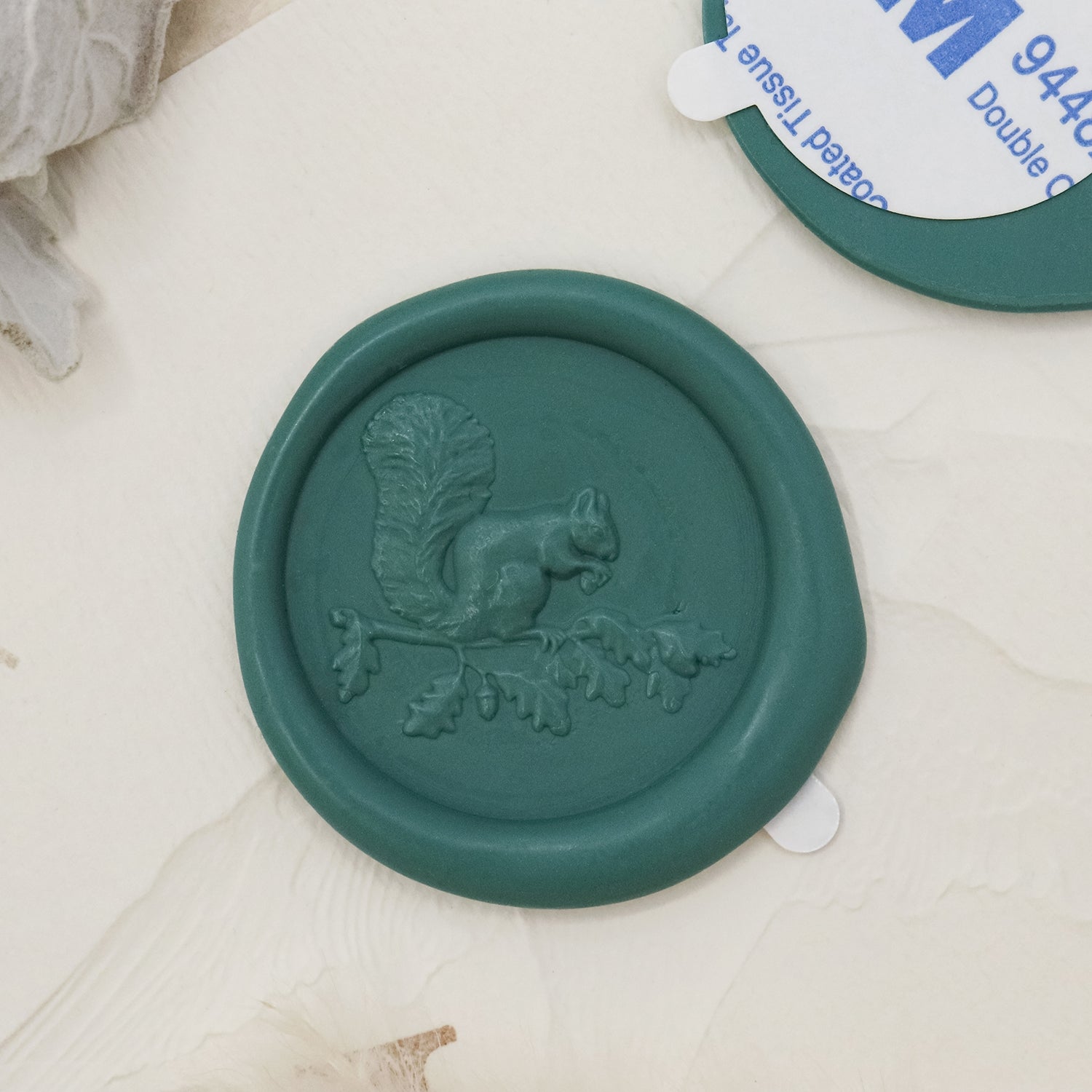 Stamprints 3D Reliefprägung Eichhörnchen Selbstklebend Siegelwachs Sticker 1