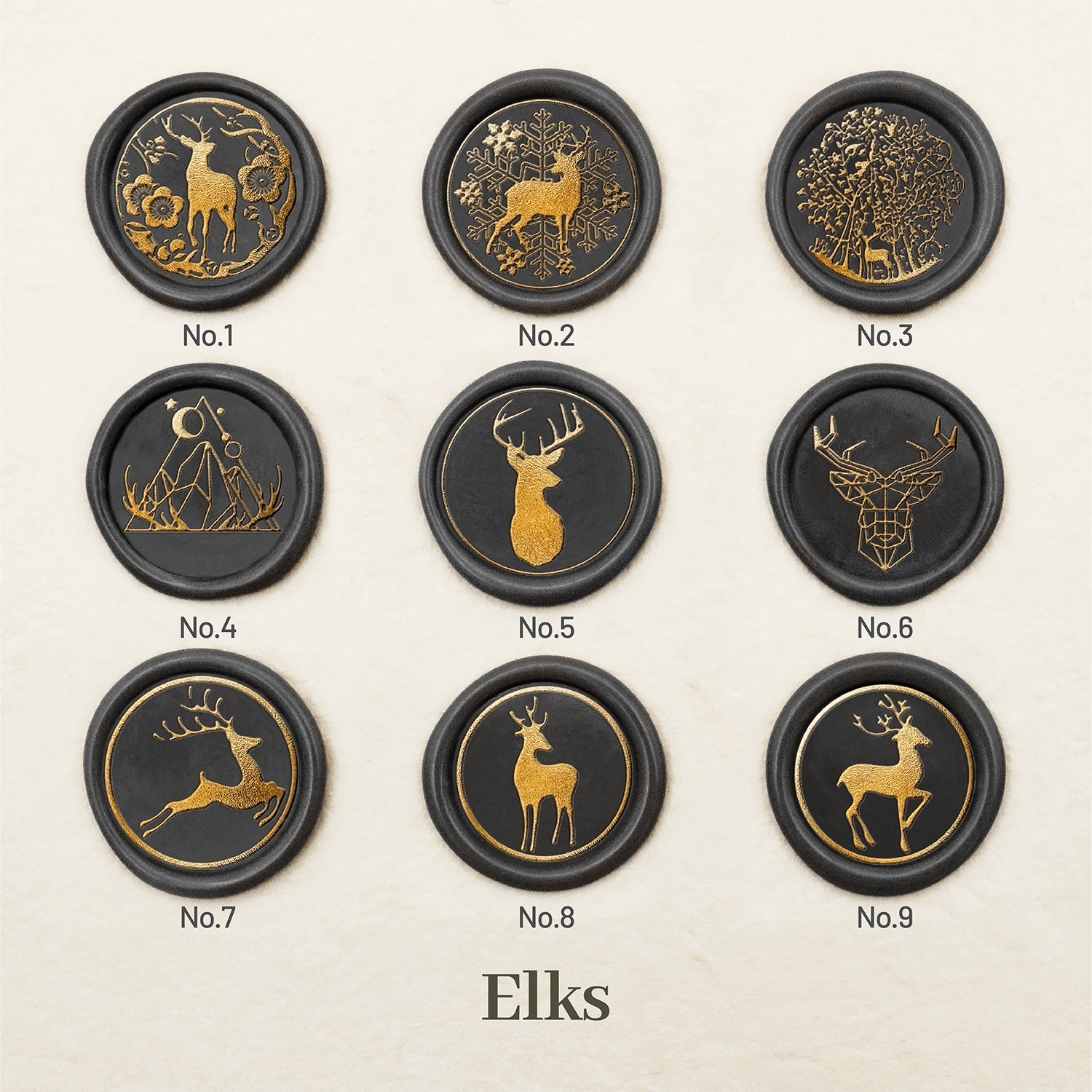 Stamprints Elch Siegelwachs Siegelstempel Design