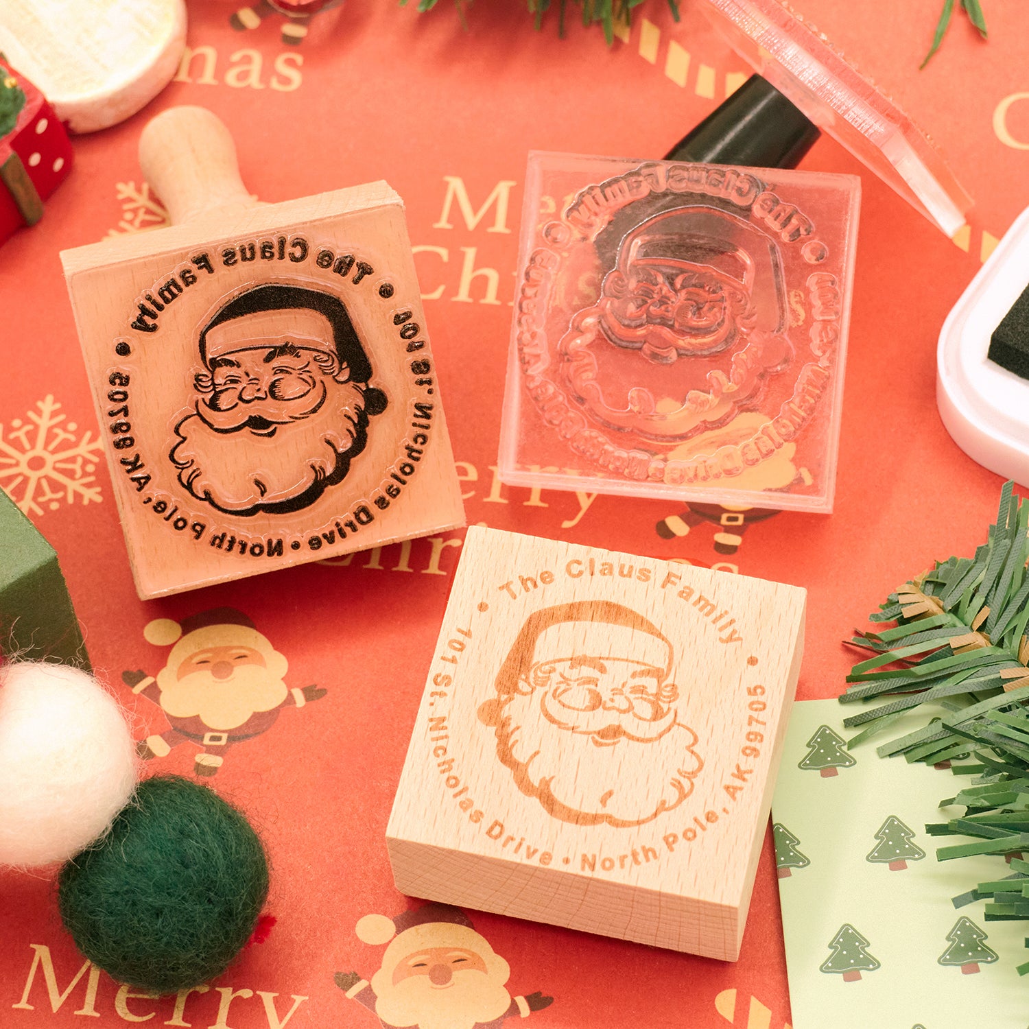 Personalisierter Weihnachts-Adressen-Holz-Gummistempel IMG_2532-1