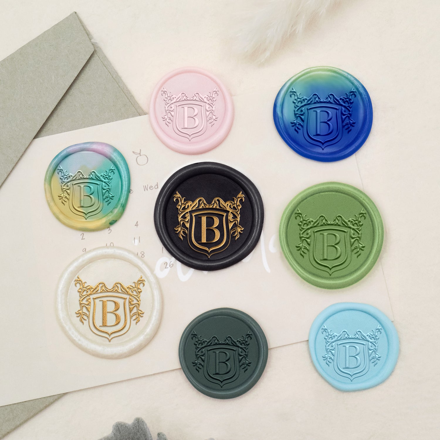 Personalisierter Logo Siegelwachs Siegelstempel - Stil 6-3