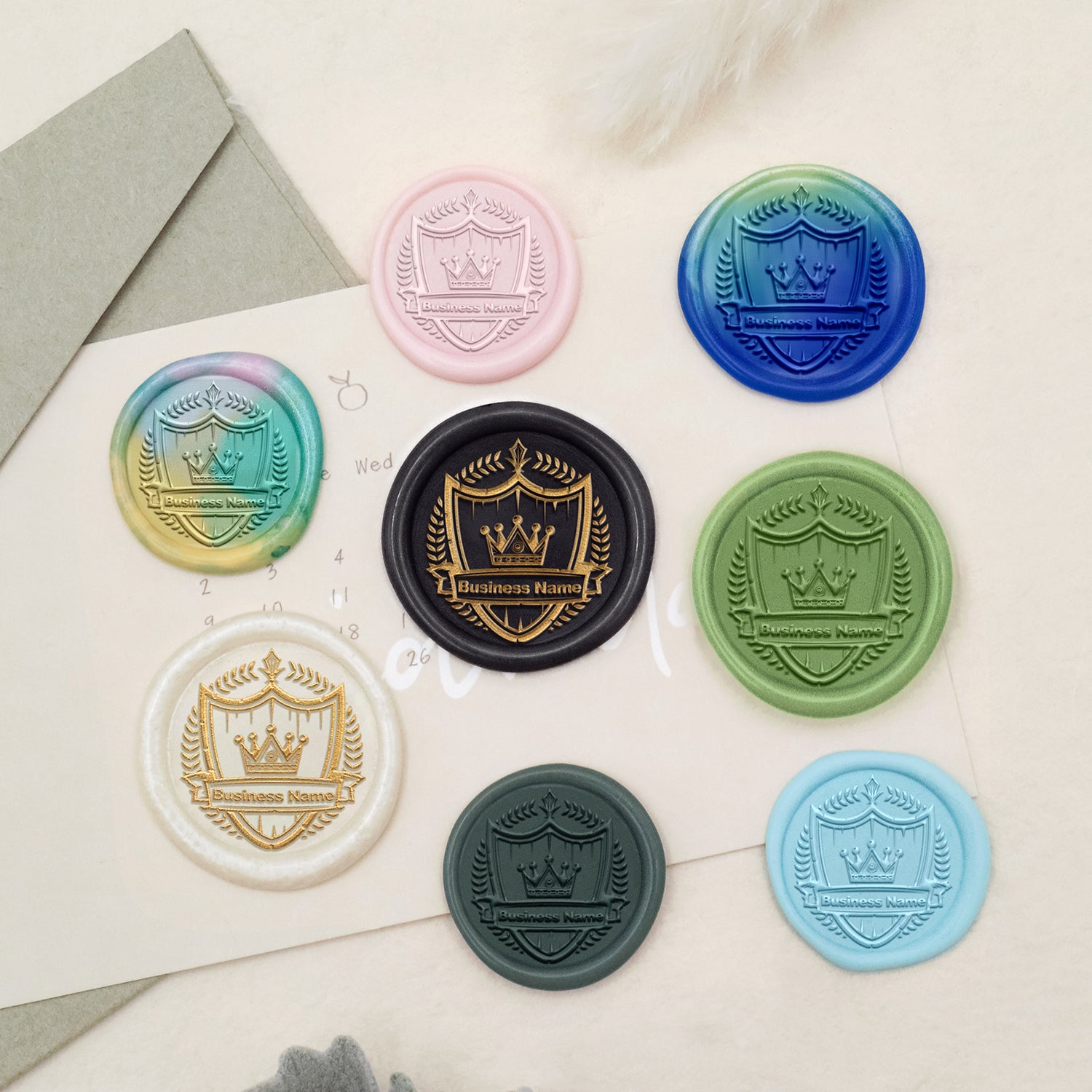 Personalisiert Logo Siegelwachs Siegelstempel - Style 21-3