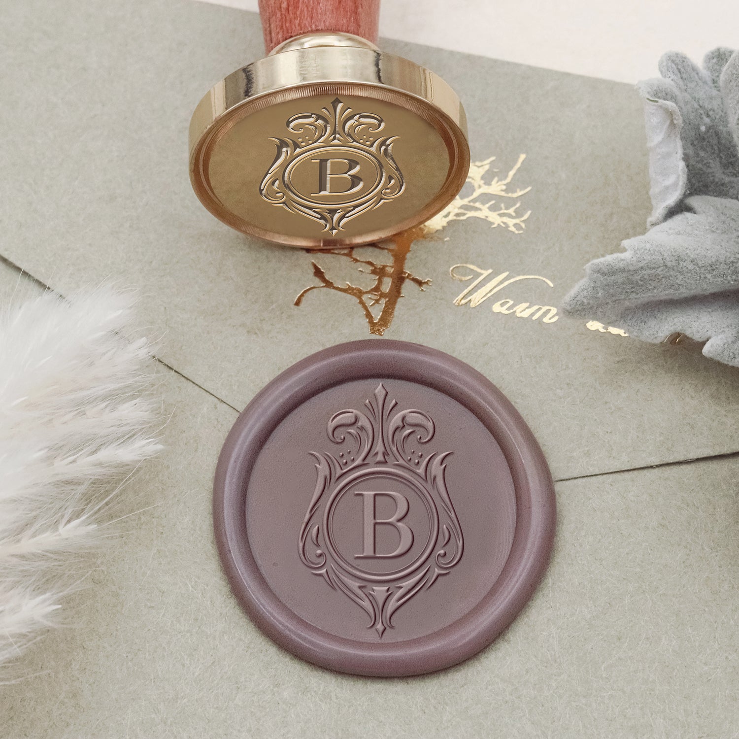 Personalisiert Logo Siegelwachs Siegelstempel - Stil 1-1