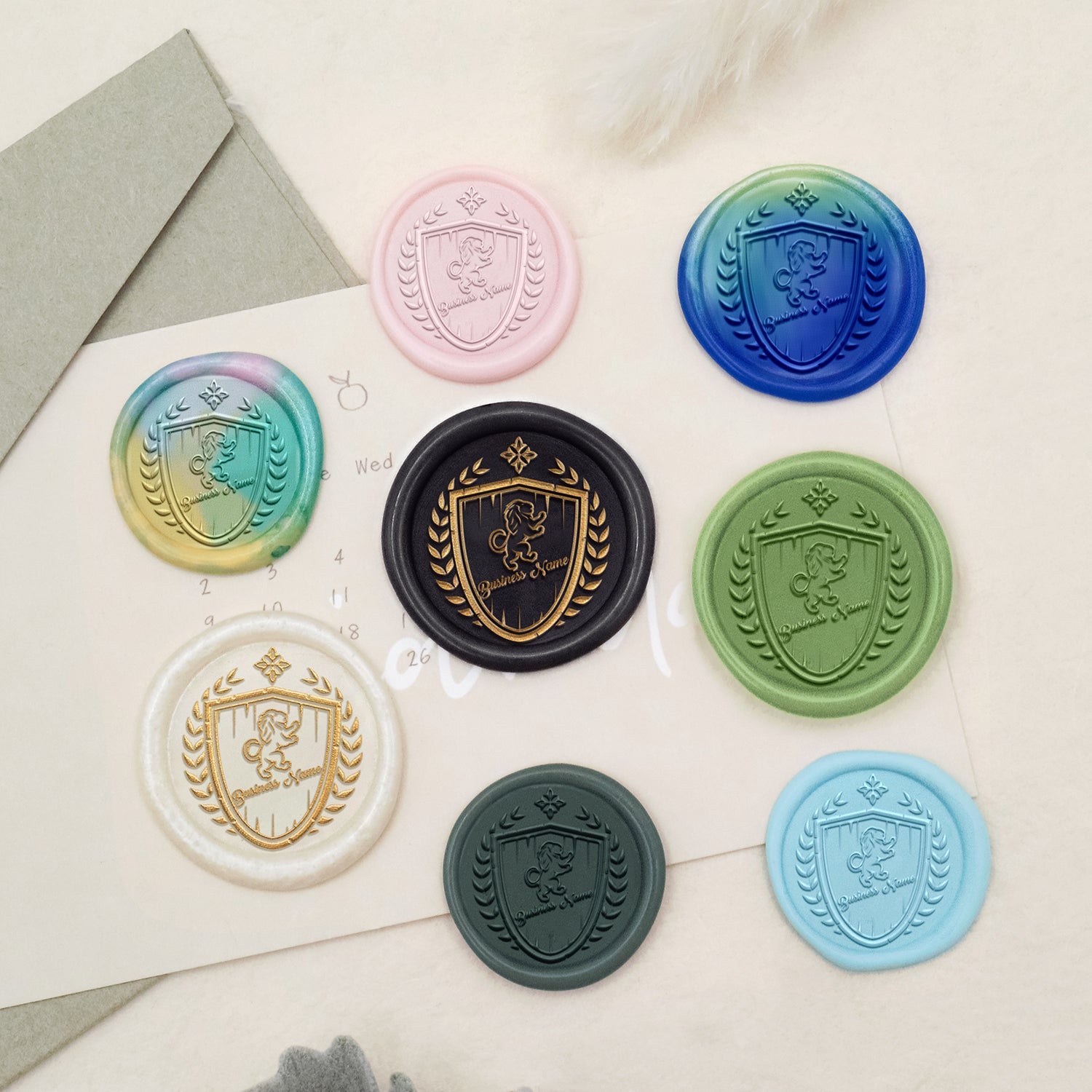 Personalisiert Logo Siegelwachs Siegelstempel - Stil 20-3