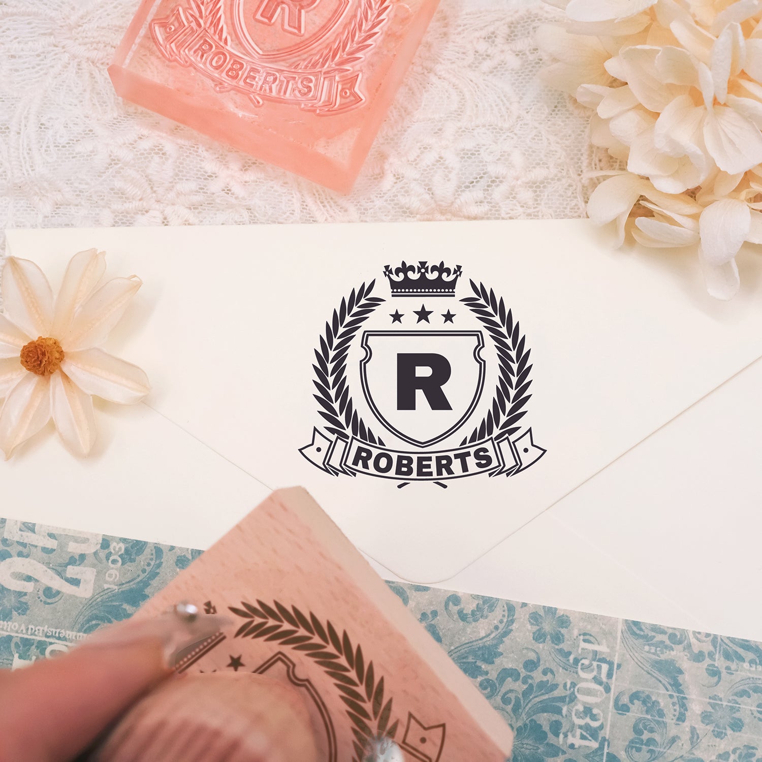 Personalisiert Familienwappen Gummistempel (18 Designs) Custom-Family-Cres3