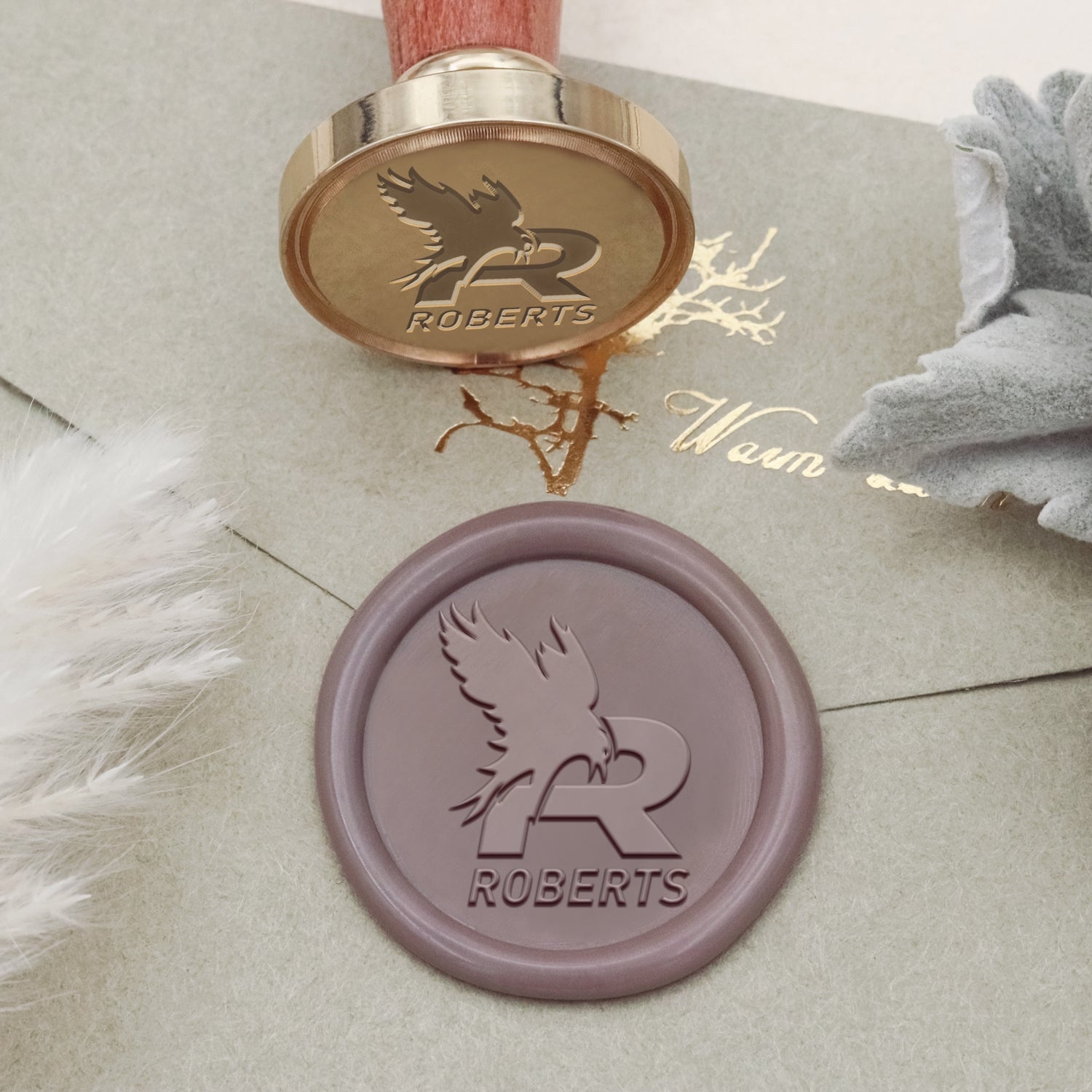 Personalisierter Adler Name Siegelwachs Siegelstempel 2