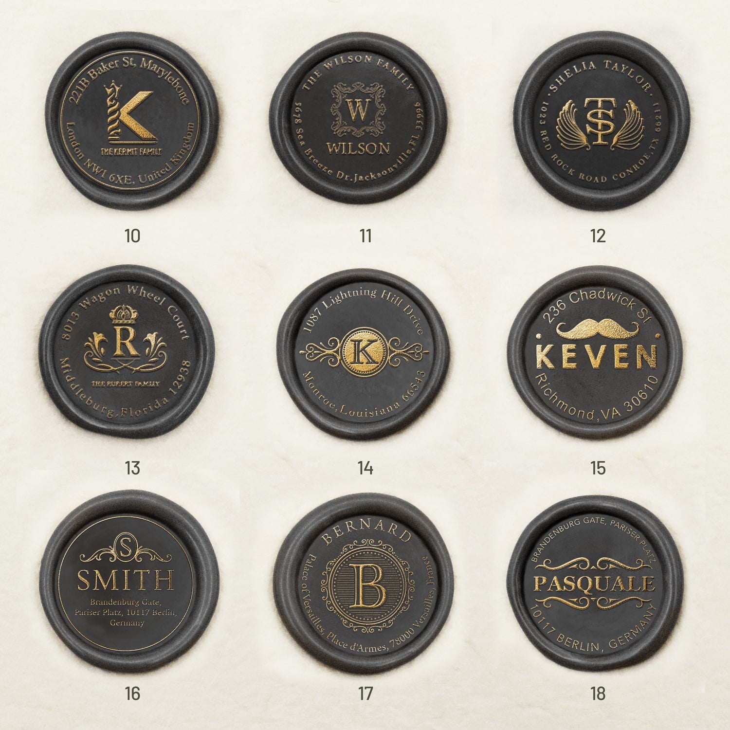 Personalisierte Adresse Siegelwachs Siegelstempel (27 Designs) Custom-Address-Wax-Seal-Stamp2