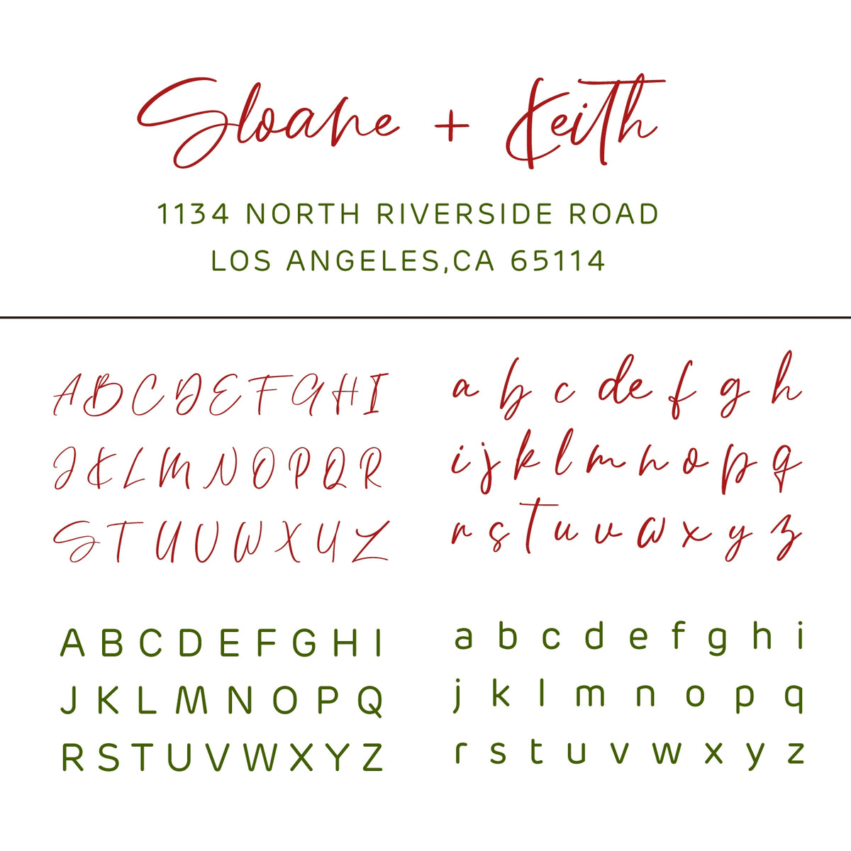 Personalisierter rechteckiger handschriftlicher Schriftart Adress-Rückstempel aus Gummi - Stil 11