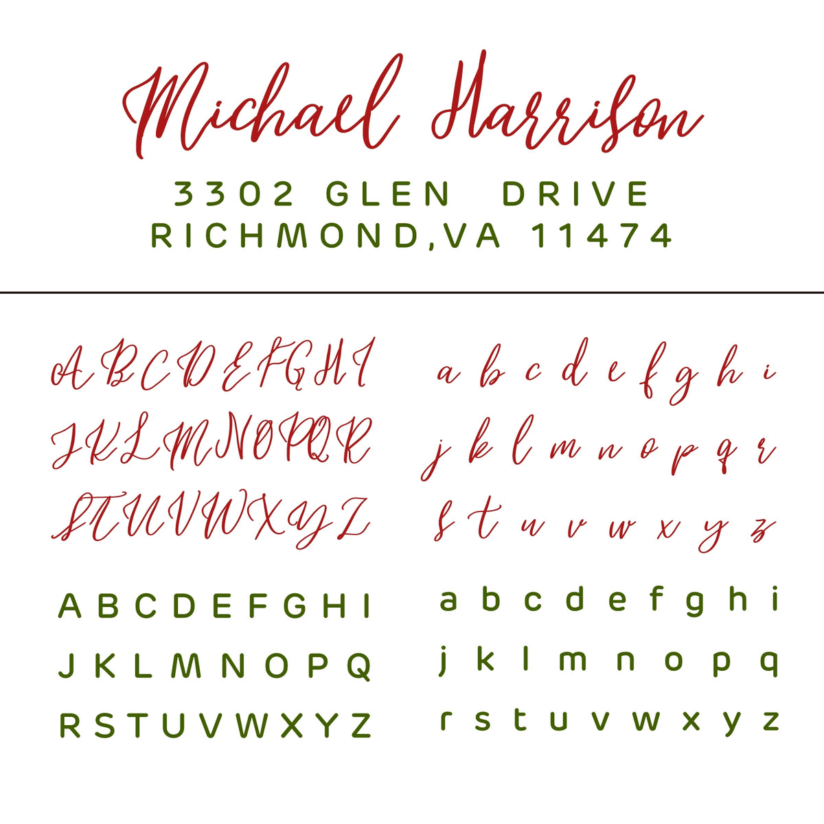 Custom Rectangular Handwriting Font Address Return Rubber Stamp - Style 22 22
