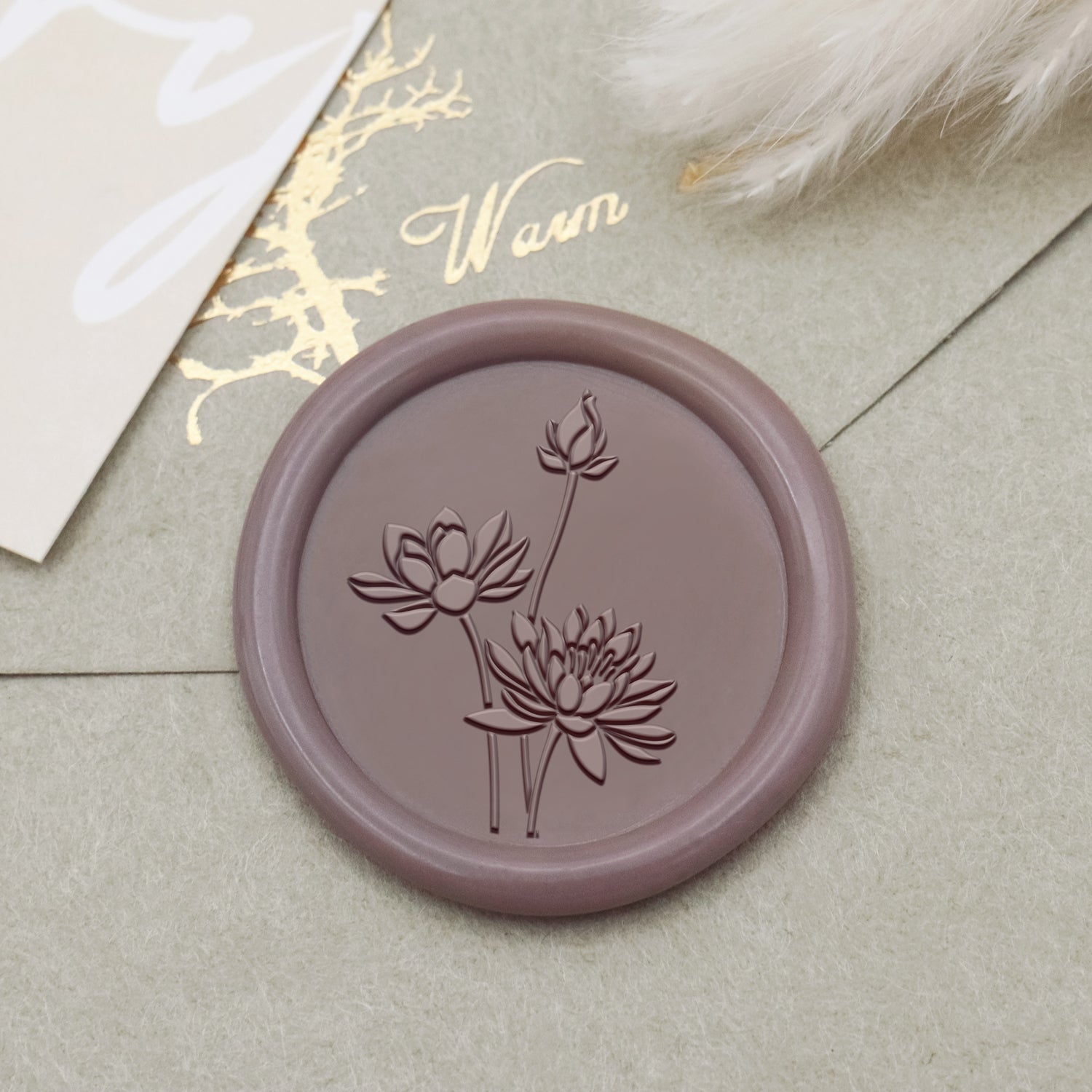 Botanischer Siegelwachs Siegelstempel (18 Designs)-13 1