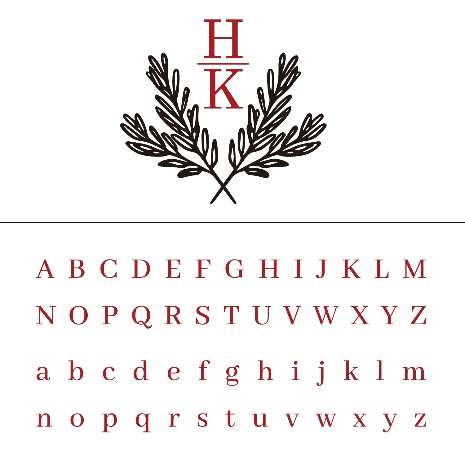 Custom Crossed Olive Branches Wedding Monogram Wax Seal Stamp 12