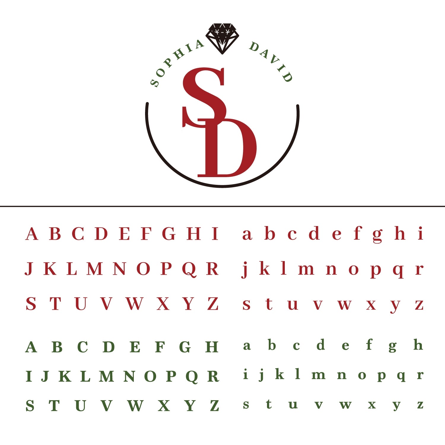Personalisierter Diamant Hochzeit Monogramm Siegelwachs Siegelstempel 4