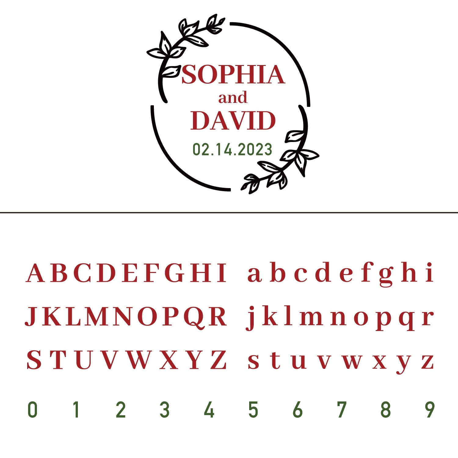 Personalisiert Zweige Hochzeit Name und Datum Siegelwachs Siegelstempel 5