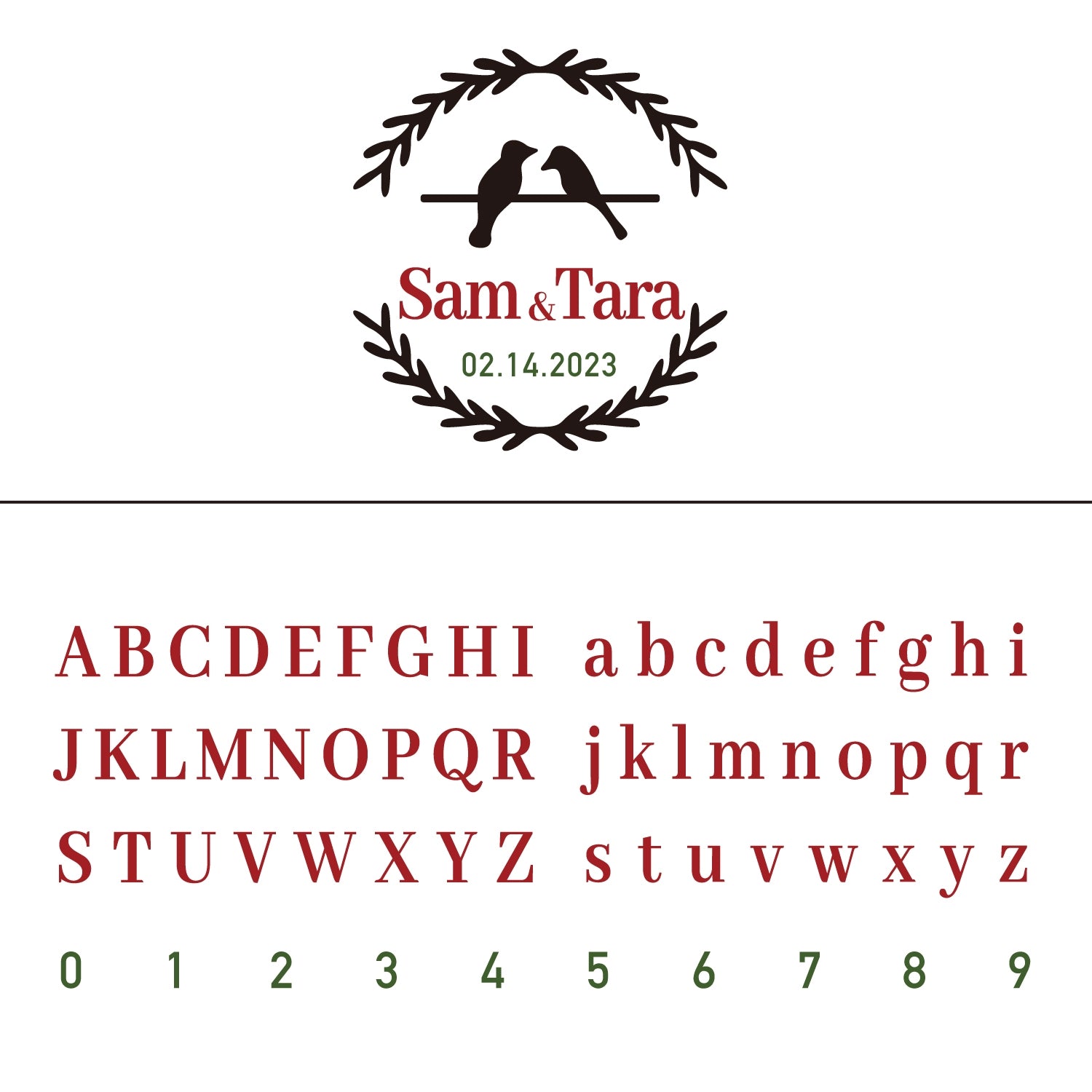 Personalisierter Liebesvögel Hochzeit Name und Datum Siegelwachs Siegelstempel 10