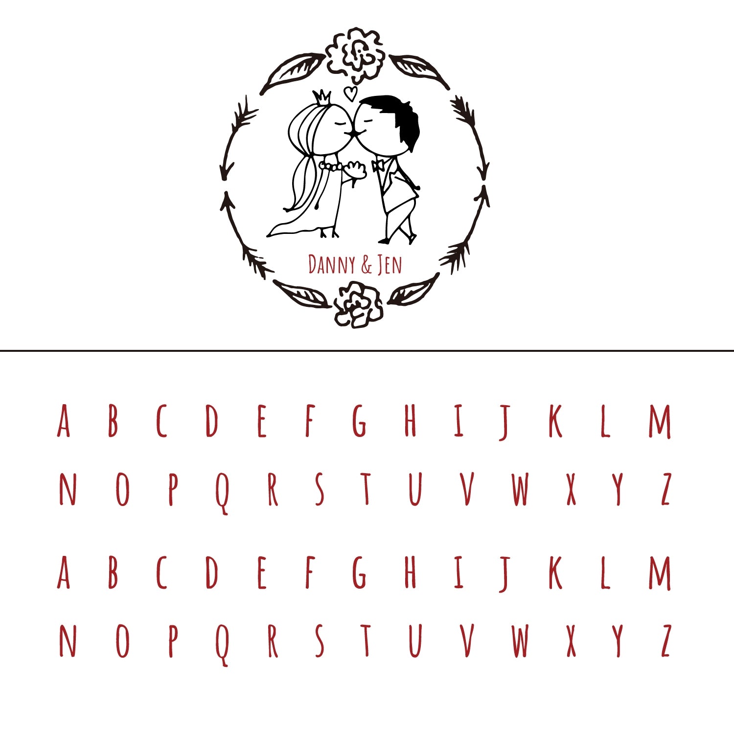 Personalisierte Puppen-Paar Hochzeit Siegelwachs Stempel 22