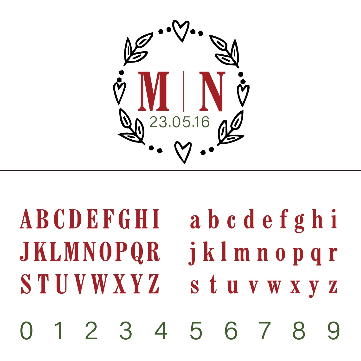 Personalisierter Herz-Tulpen-Hochzeits-Monogramm Siegelwachs Siegelstempel 16
