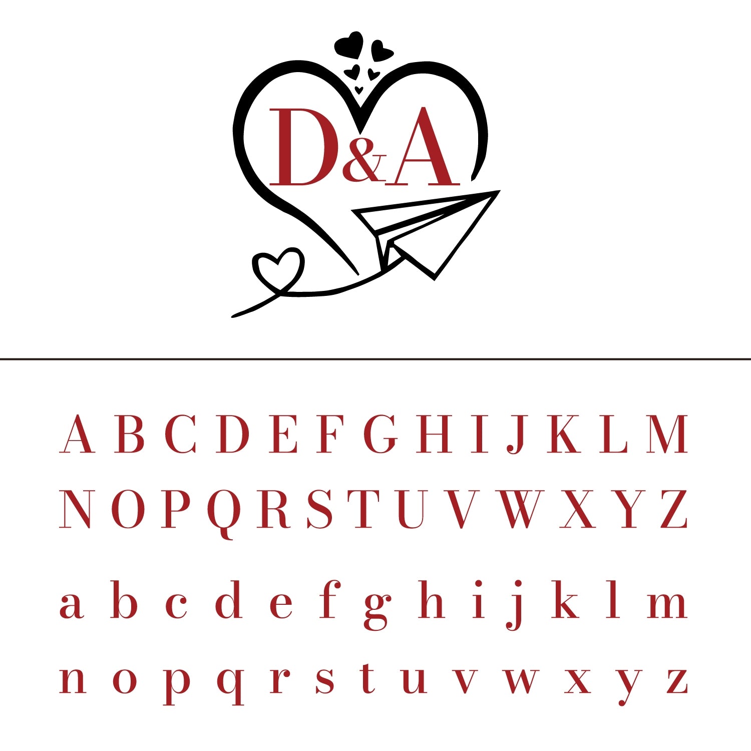 Personalisierter Herz Flugzeug Hochzeit Monogramm Siegelwachs Siegelstempel 19