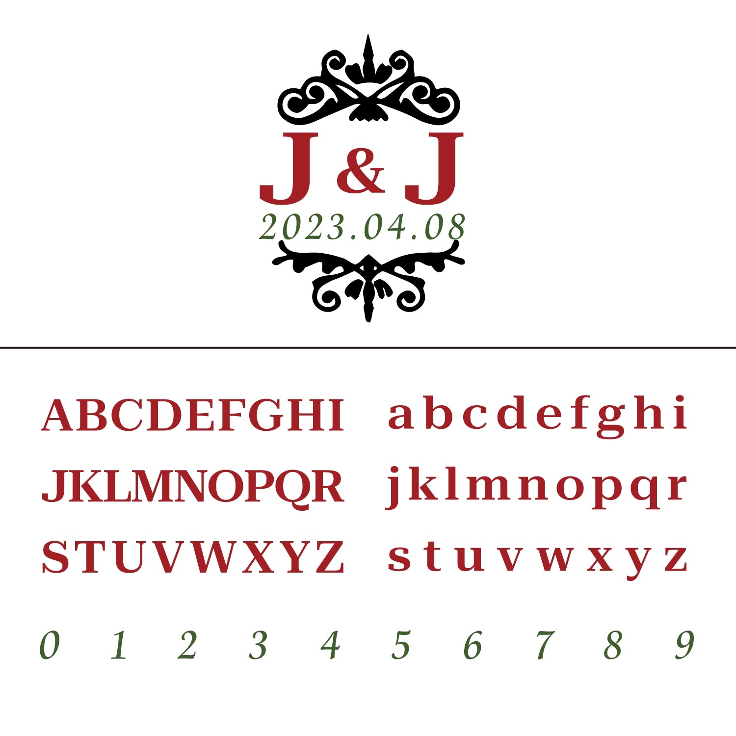 Personalisierter Vintage Muster Hochzeit Monogramm Siegelwachs Siegelstempel 32