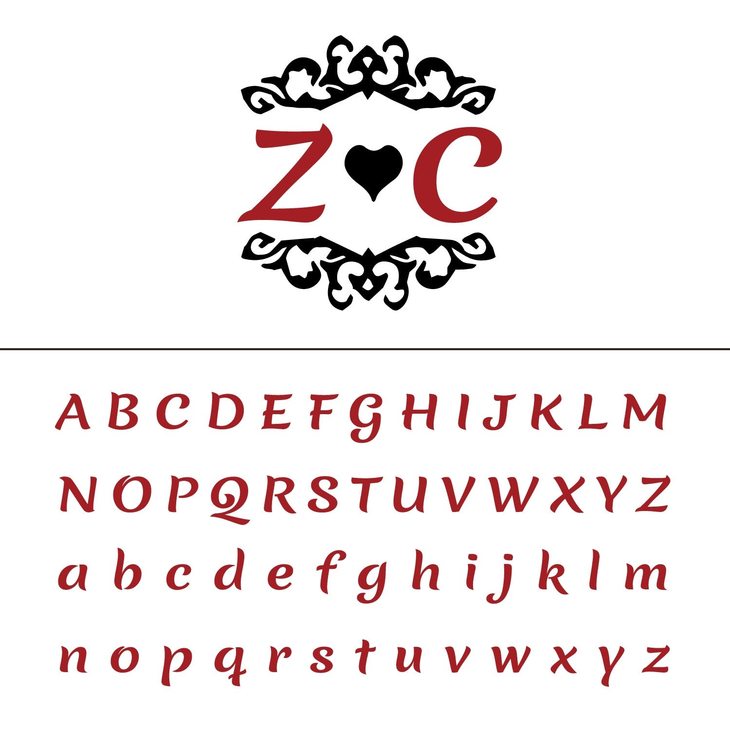 Personalisierter Vintage Herz Hochzeits Monogramm Siegelwachs Siegelstempel 33